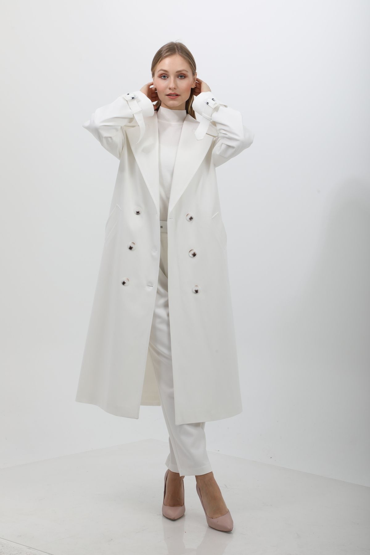 Longline clearance trench coat