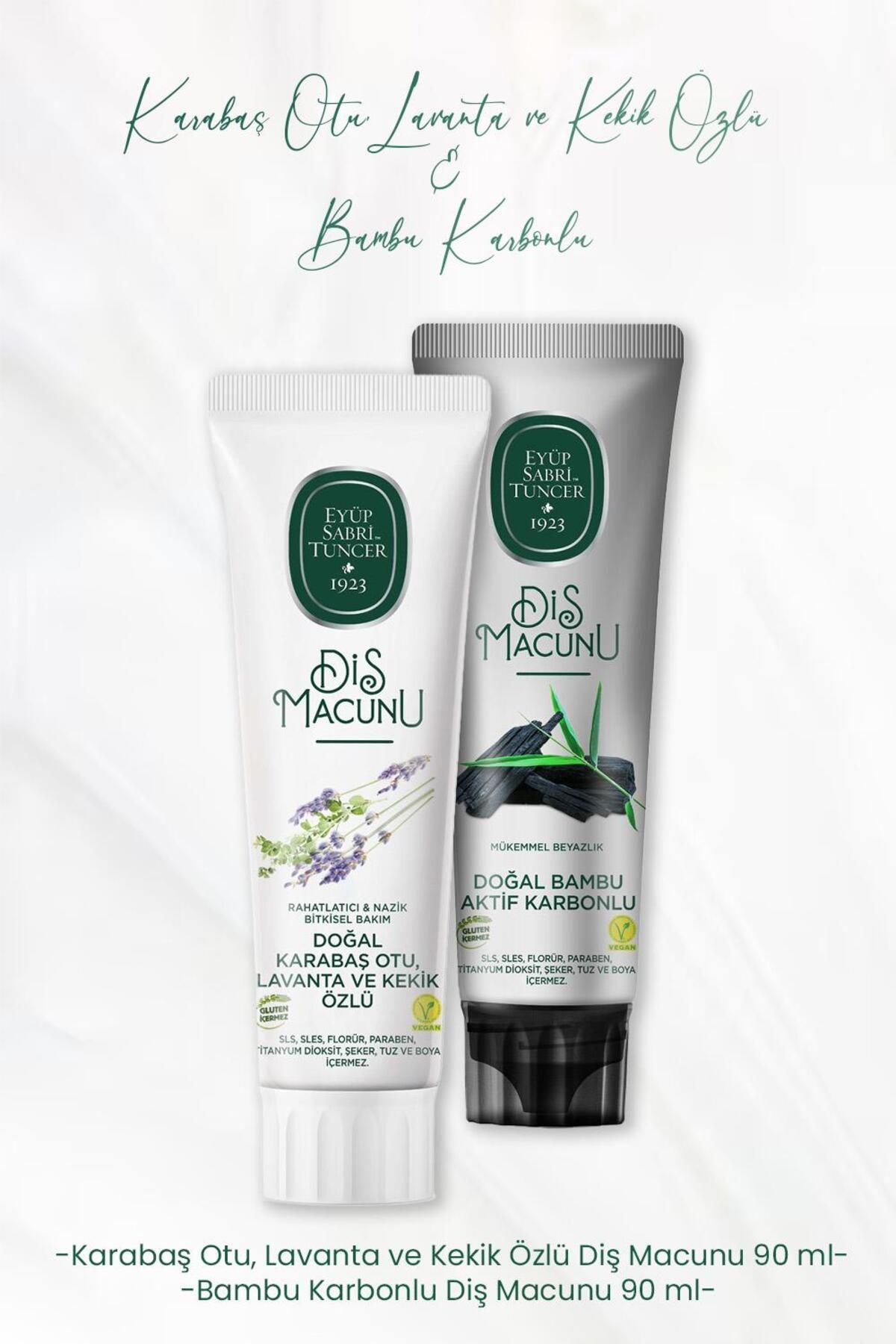 Eyüp Sabri Tuncer-Toothpaste with Lavender and Thyme Extract 90 ml and Bamboo Carbon 90 ml 1
