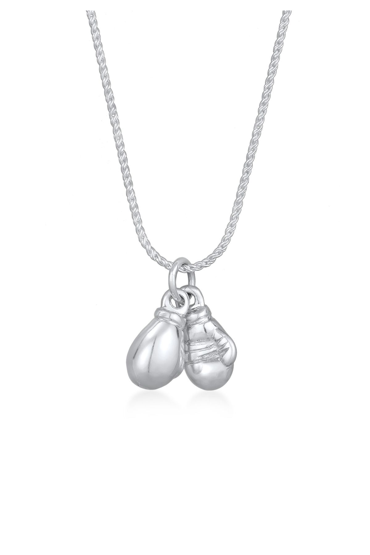KUZZOI Halskette Boxhandschuhe Modisch Trendyol 925 - Kordelkette Stark Silber