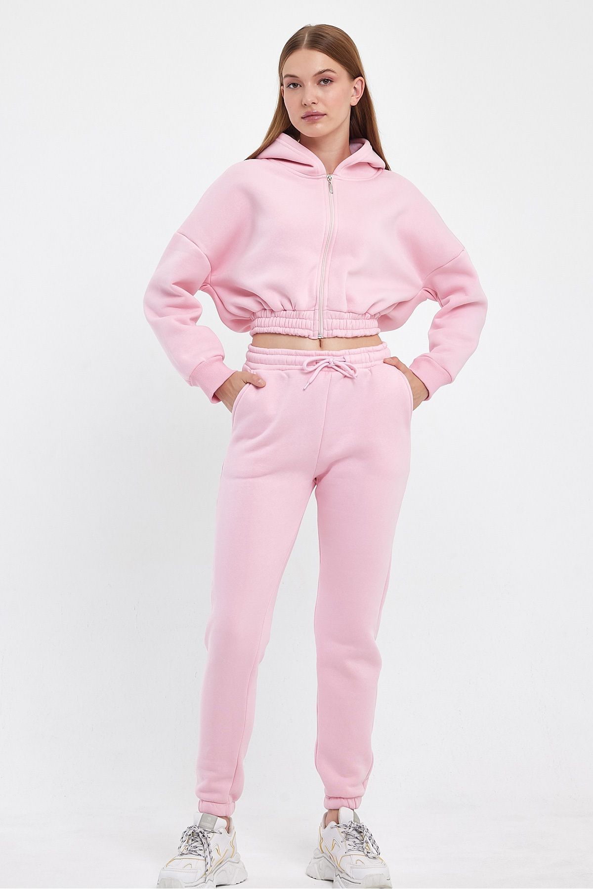 GHY FASH ON Sweatsuit set Pink Oversize Trendyol