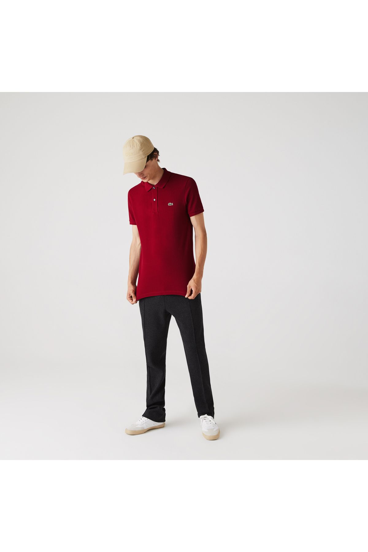 Lacoste چوگان قرمز Claret Fit Slim مردانه