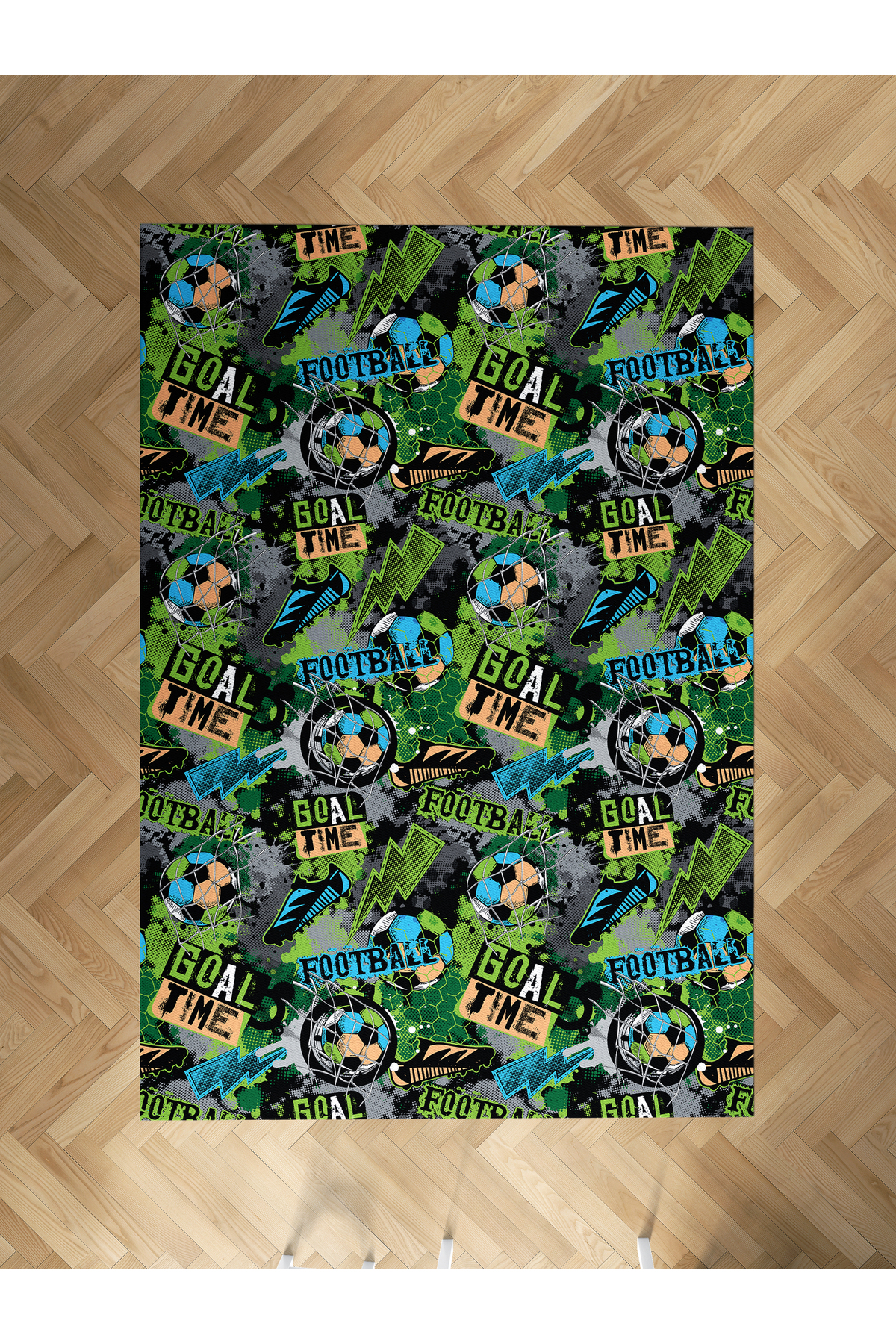 BABY and CHILDREN 'S ROOM football patterned carpet