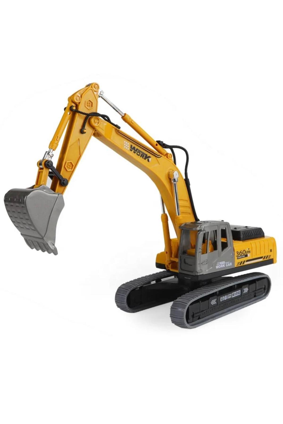 Crane Excavator Bucket Metal Toy Construction Machine Friction Tools Men's Toy