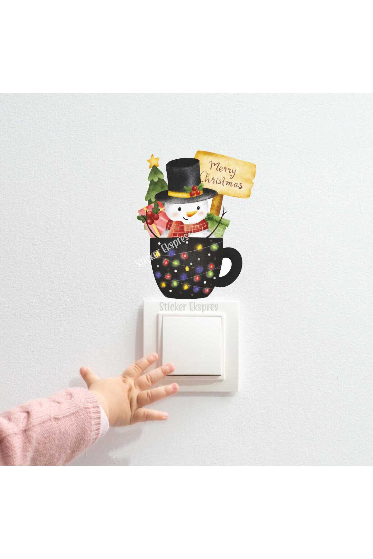 Sticker Ekspres Kupada Kardan Adam K2 Yılbaşı Yeni Yıl Priz Sticker fotoğrafı 2 (önizleme)