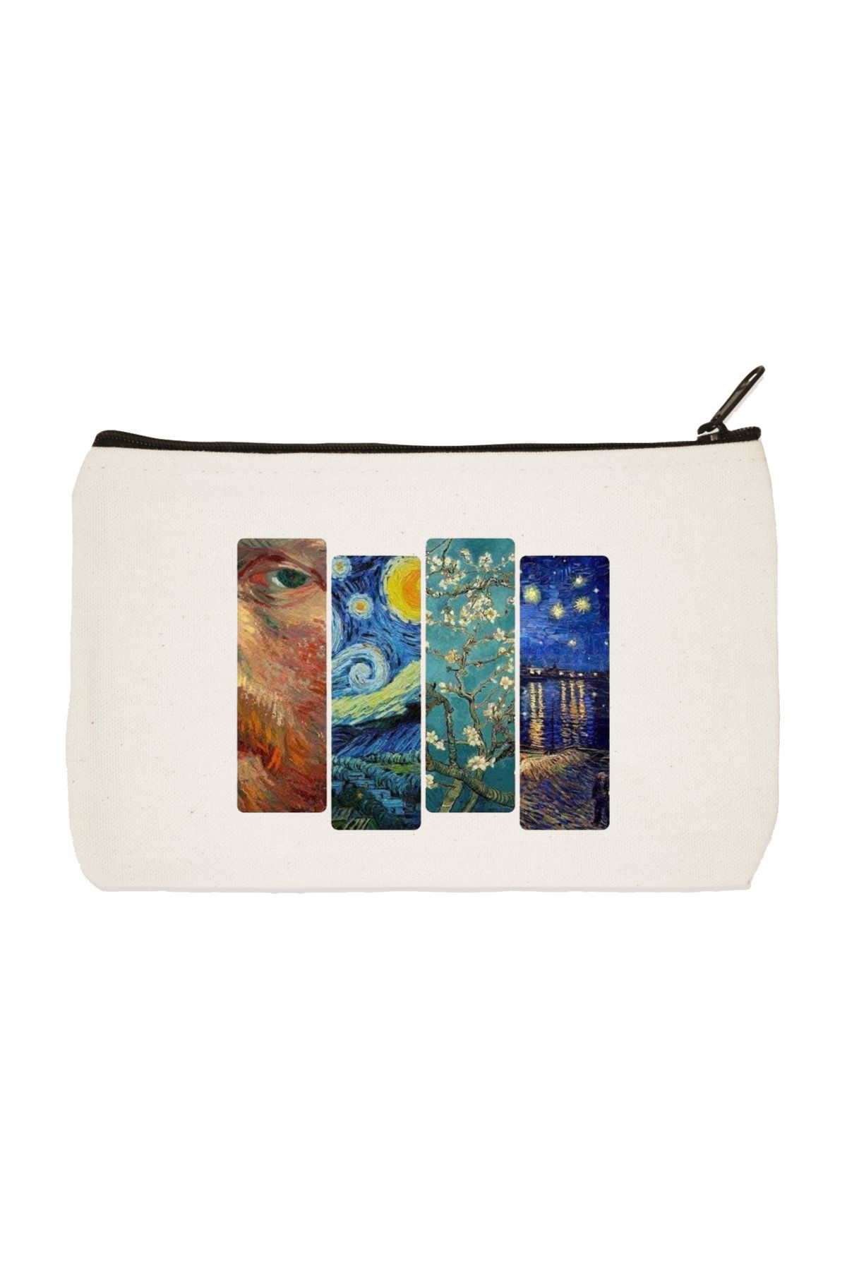 designedfy Geantă De Machiaj Din Pânză Imprimată Estetică Van Gogh 3, Suport Pentru Stilou, Geantă De Mână - One Size