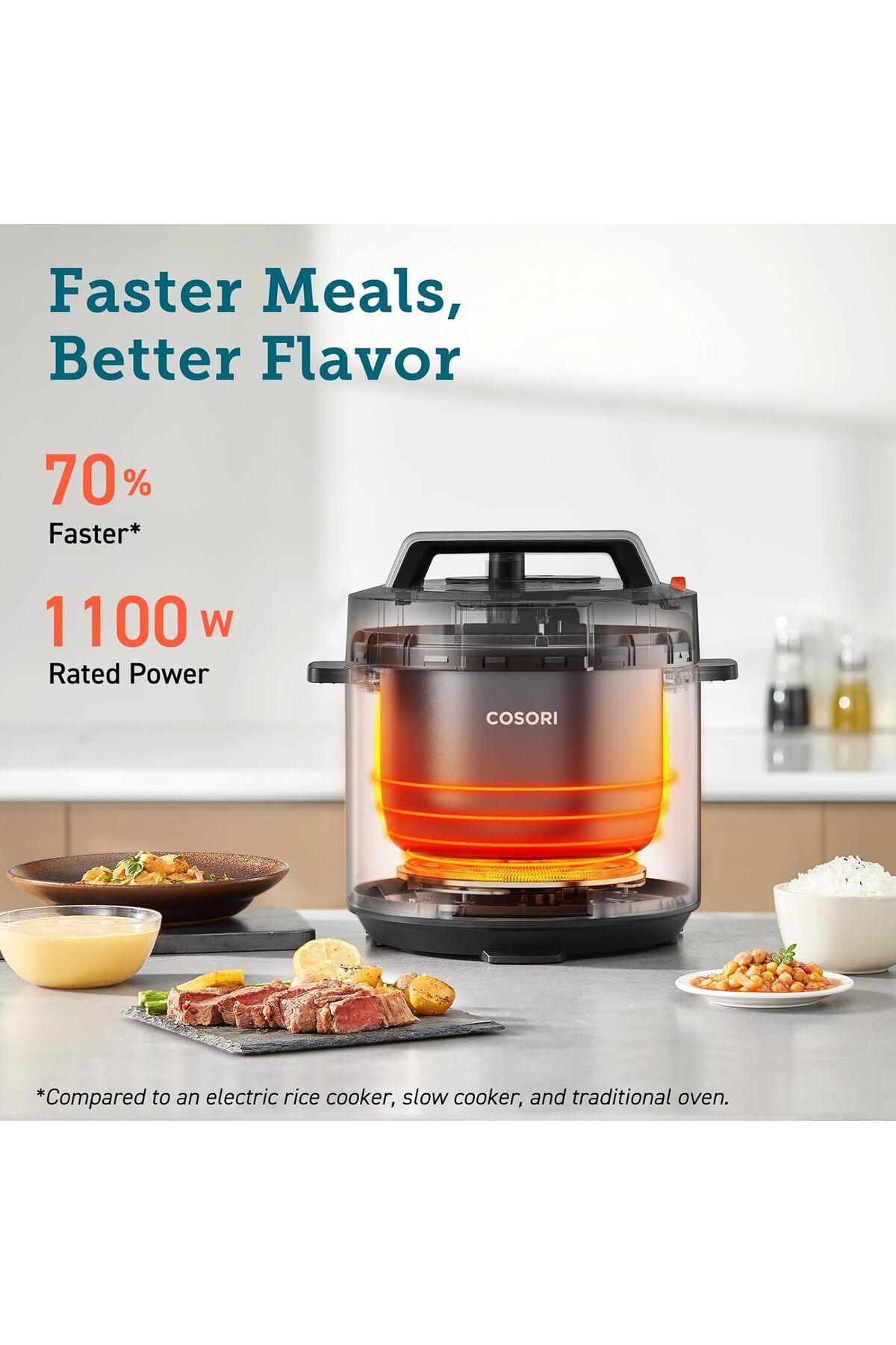COSORI-5.7 L Electric Pressure Cooker - 50 Recipes, 9-in-1 Multi Cooker 3