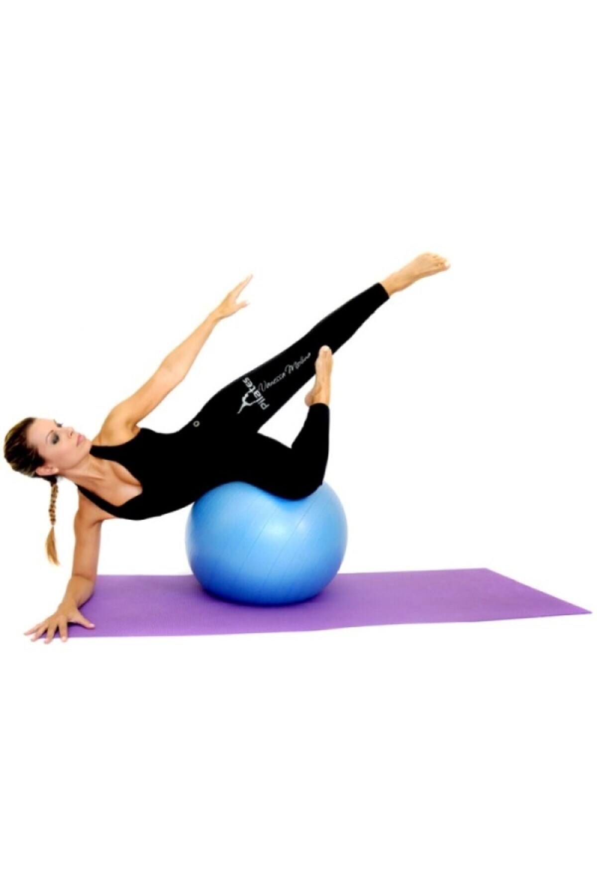 SLİPT CKSpor 55 cm Pilates Topu Dayanıklı Yoga Pilates Egzersiz Topu Ve Şişirme Pompası
