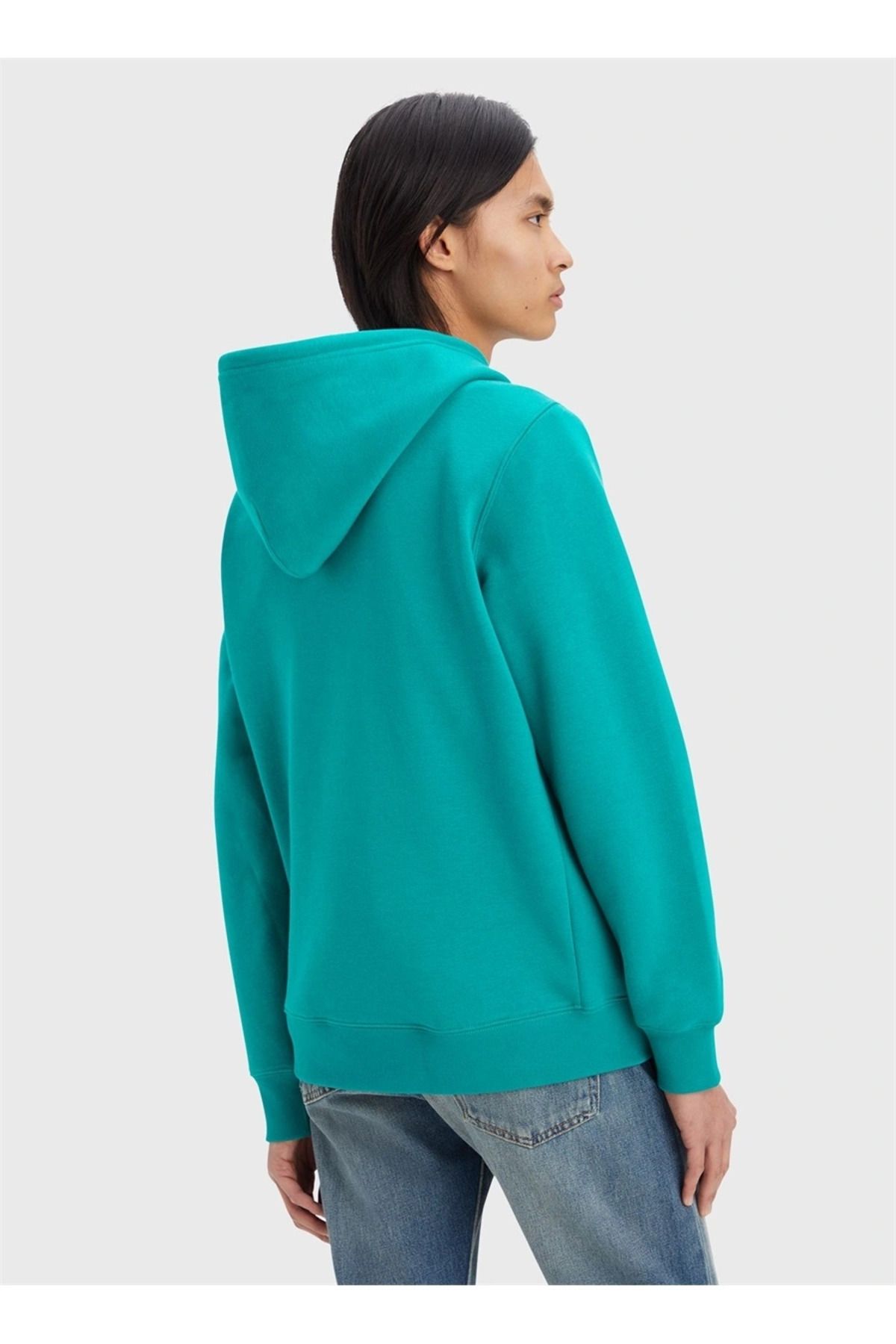 Levi s Levis Hooded Collar Green Men s Front Zipper Sweatshirt