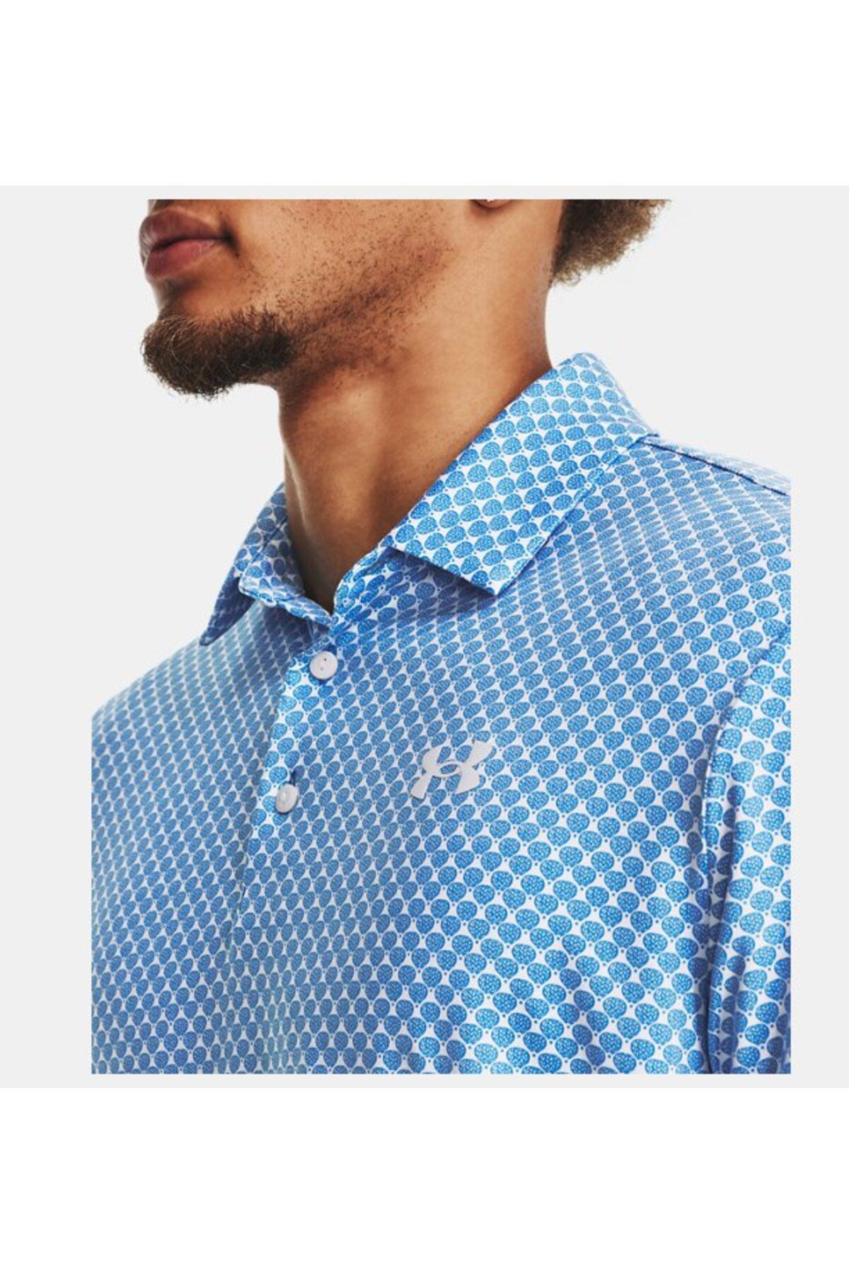 تی شرت آبی مردانه Playoff UA در 3.0 چاپی Polo 1378677 105 Under Armour