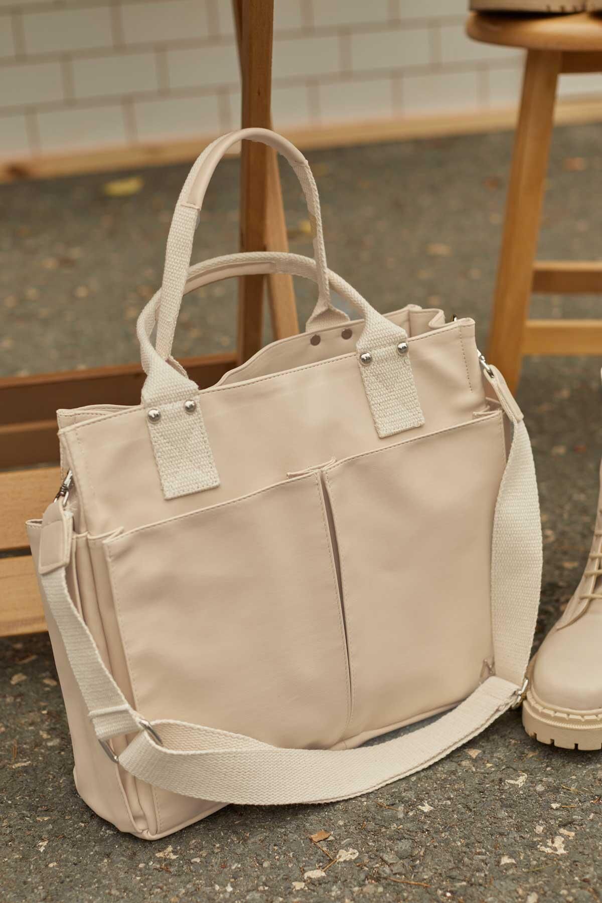 Manuka Leather Everyday Bag Beige