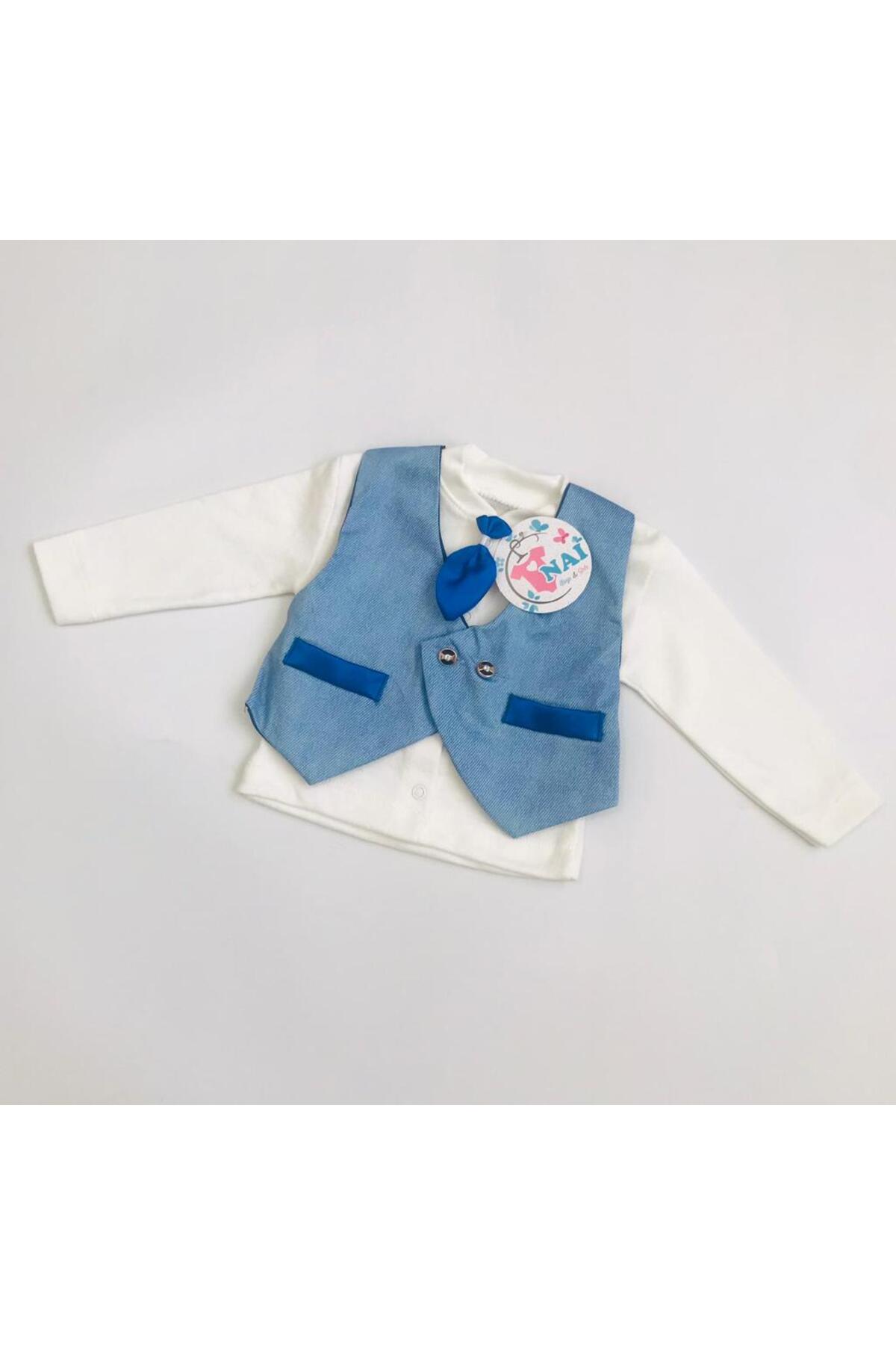 Nai baby Kravatlı Cep Detaylı Erkek Bebek Mevlüt Seti fotoğrafı 2 (önizleme)