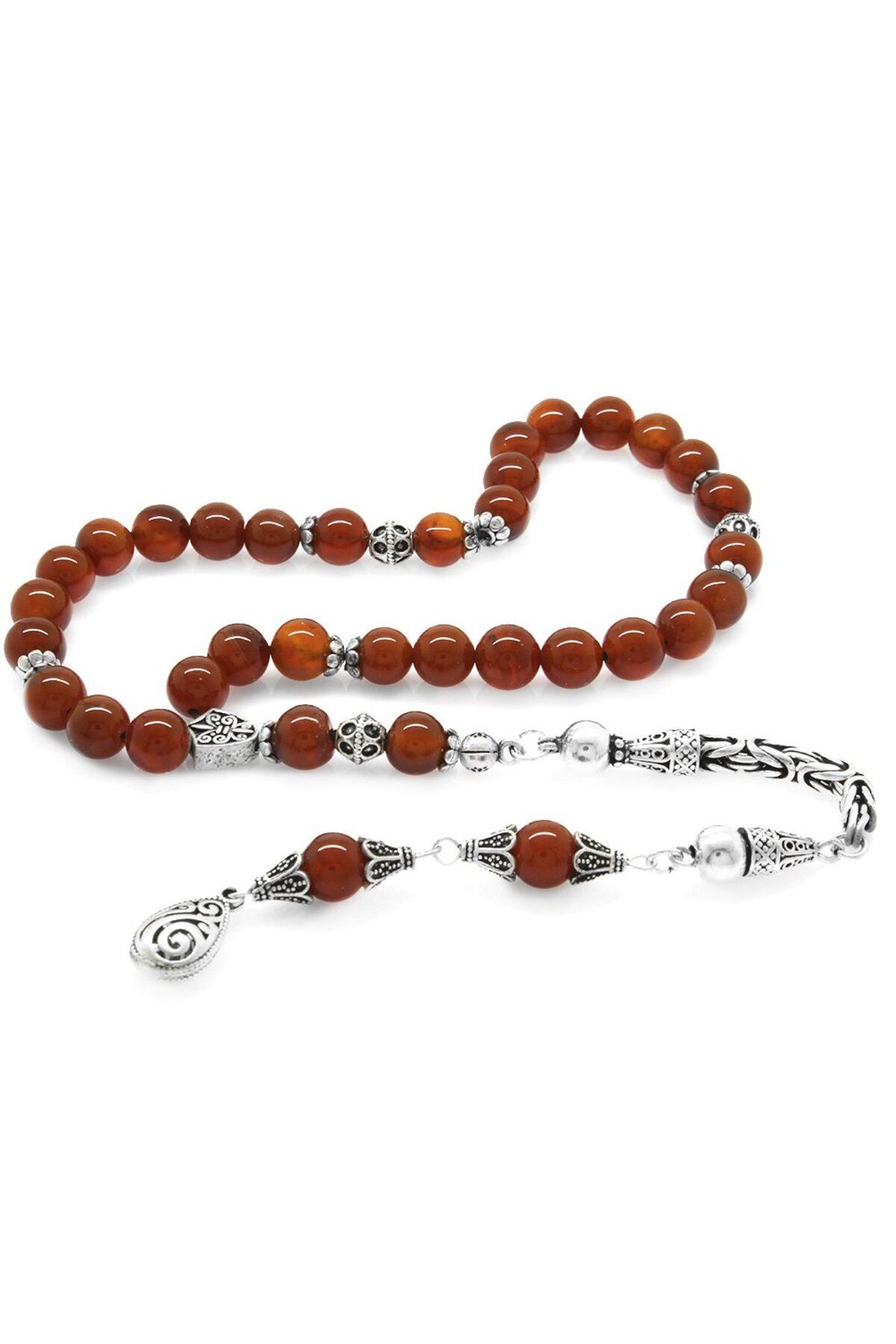 Tesbihane Prayer Beads Red Natural Stone
