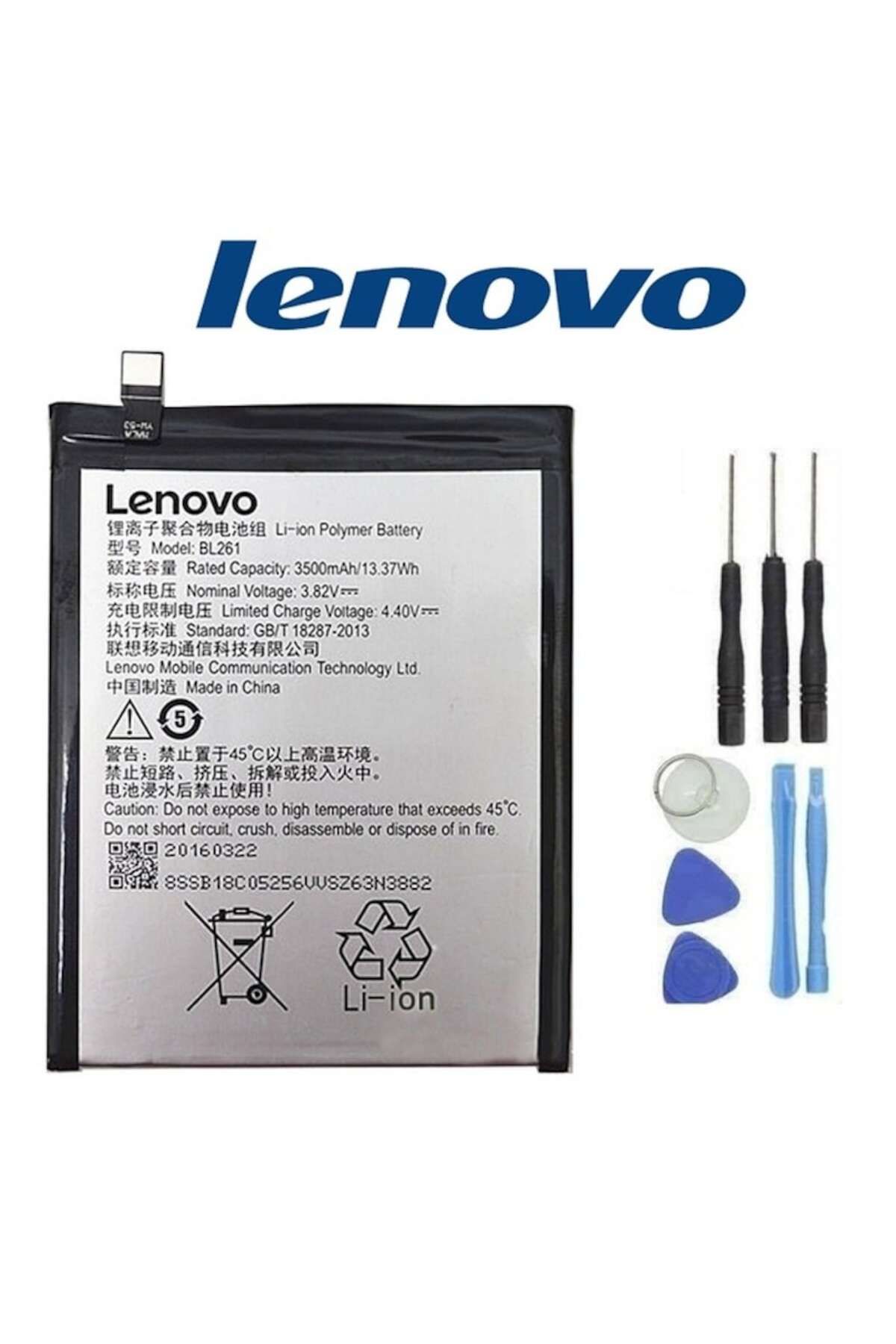 Lenovo Vibe K5 Note Pil Batarya Bl261 ve Tamir Seti