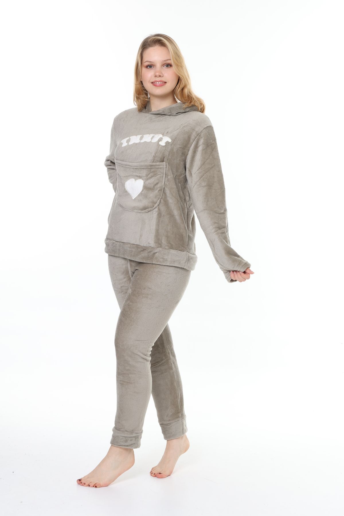 mervemoda Set Dublu De Trening De Înaltă Calitate, De Culoare Kaki, Moale Femeie - L