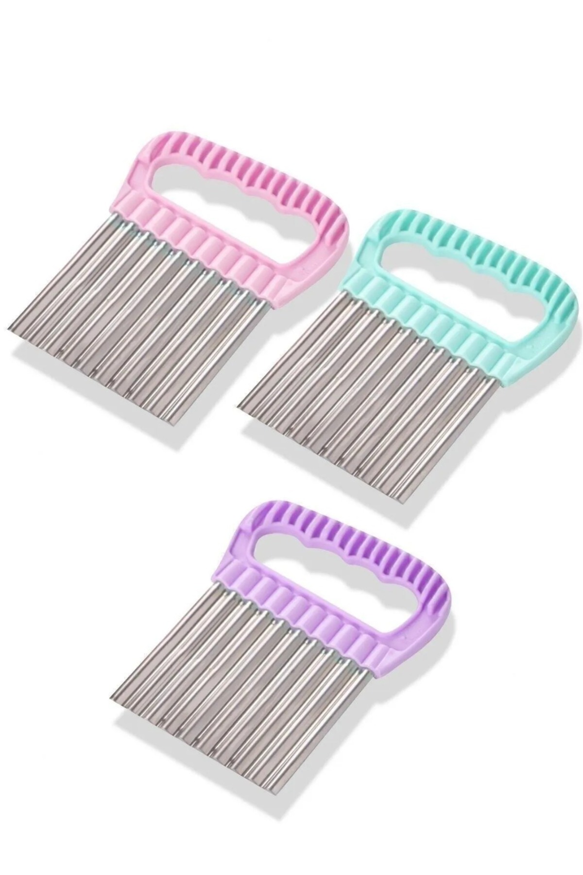 TRUSTMODA Cips Patates Doğrayıcı Şekilli Sebze ve Meyve Dilimleyici