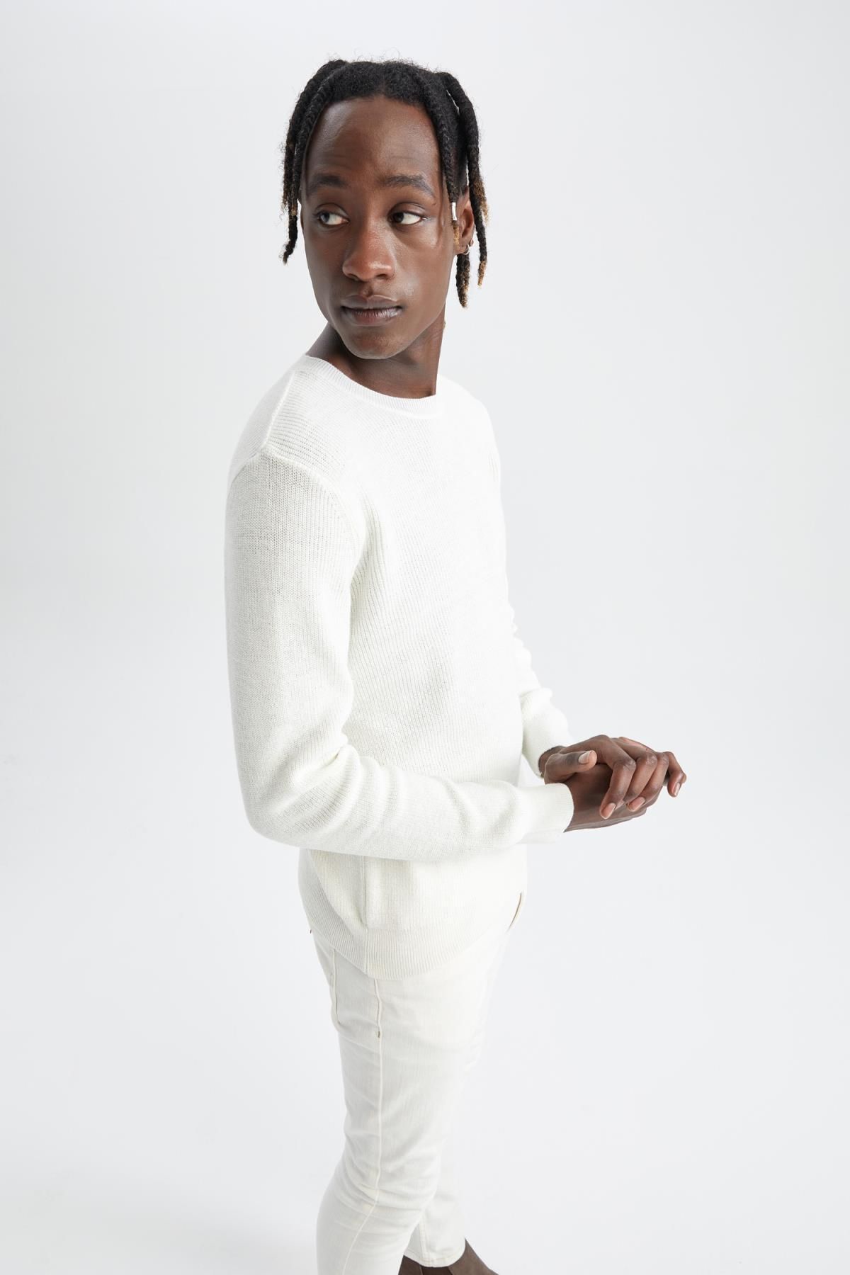 DeFacto-Regular Fit Crew Neck Knitwear Sweater 8
