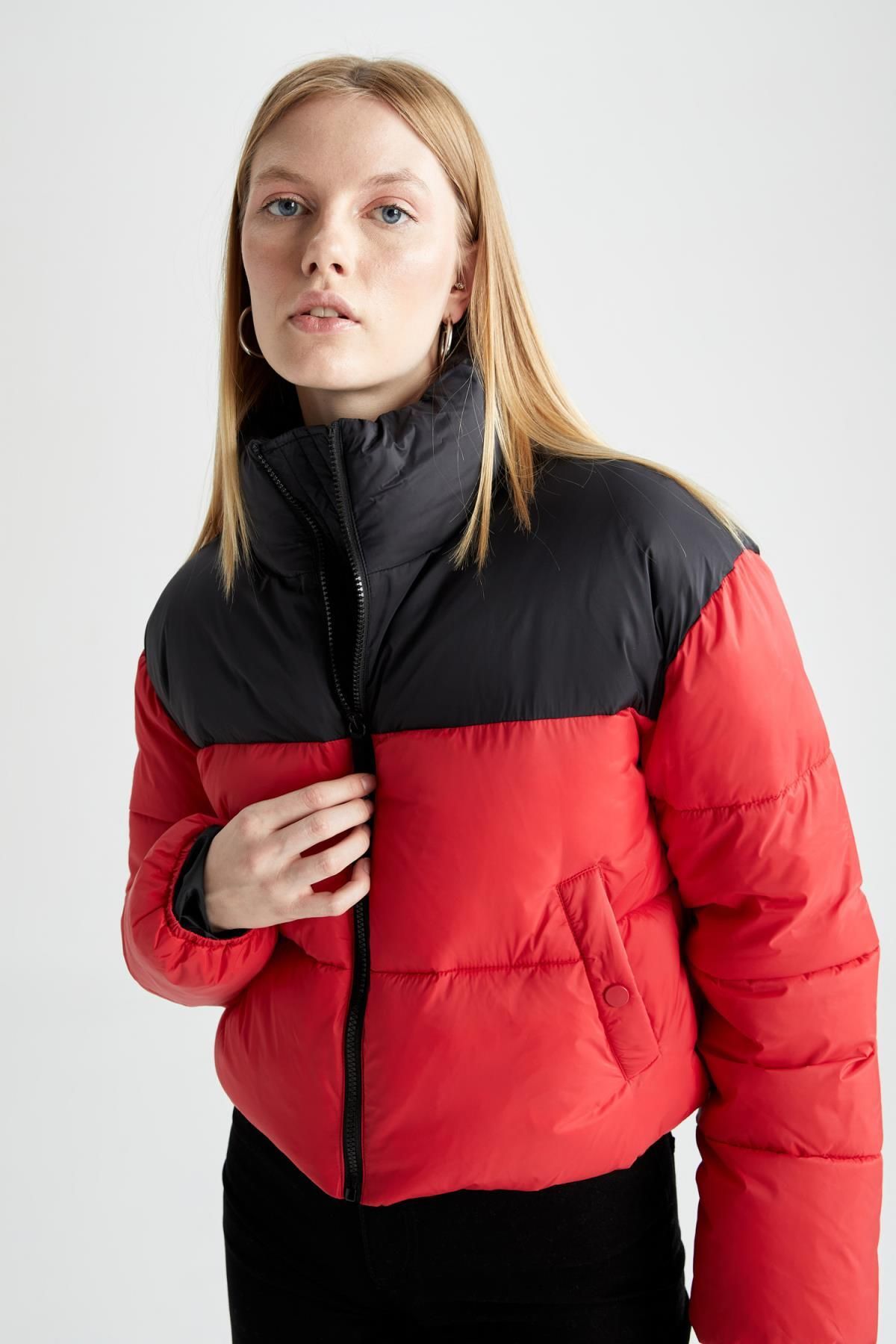 Defacto Waterproof Color Block Puffer Jacket Trendyol
