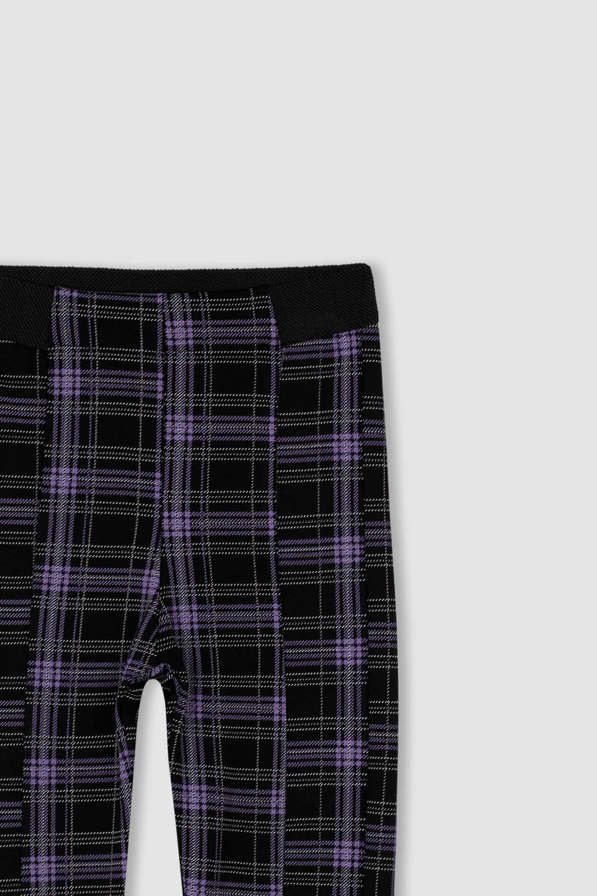 DeFacto-Girl's Checkered Long Tights 6
