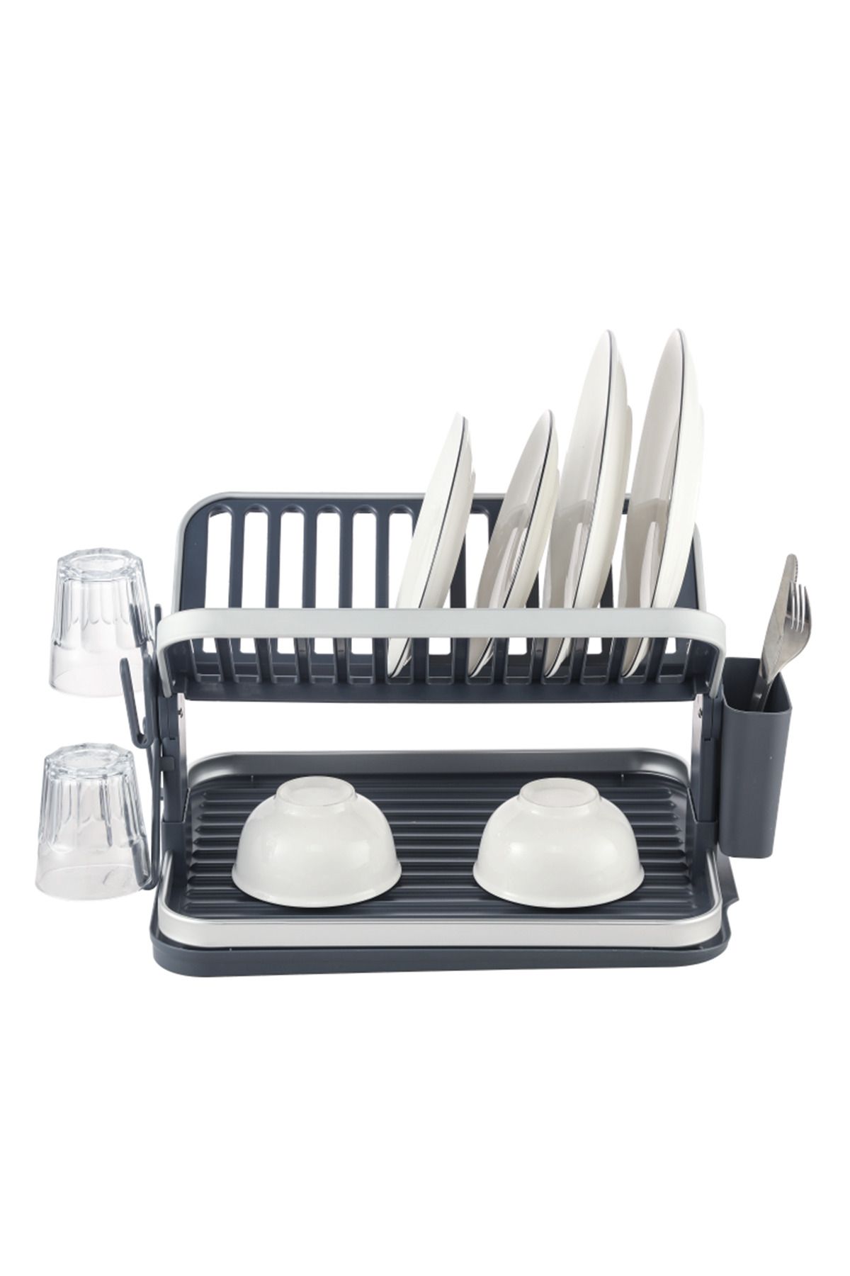 Binca 2 Tier Stainless Aluminum Two Tier Dish Rack 6 Binca 2 Tier Stainless Aluminum Two Tier Dish Rack