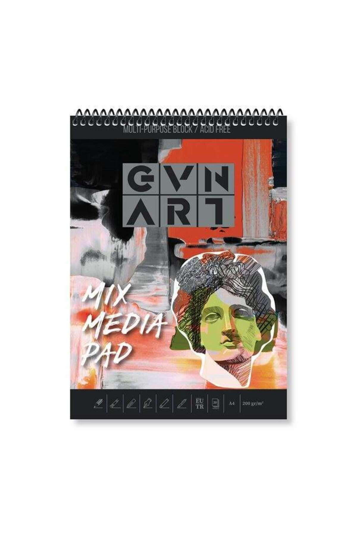 GVN ART-Mix Media Multi-Purpose Artistic Block Notebook 200 G A4 20 Sheets 1
