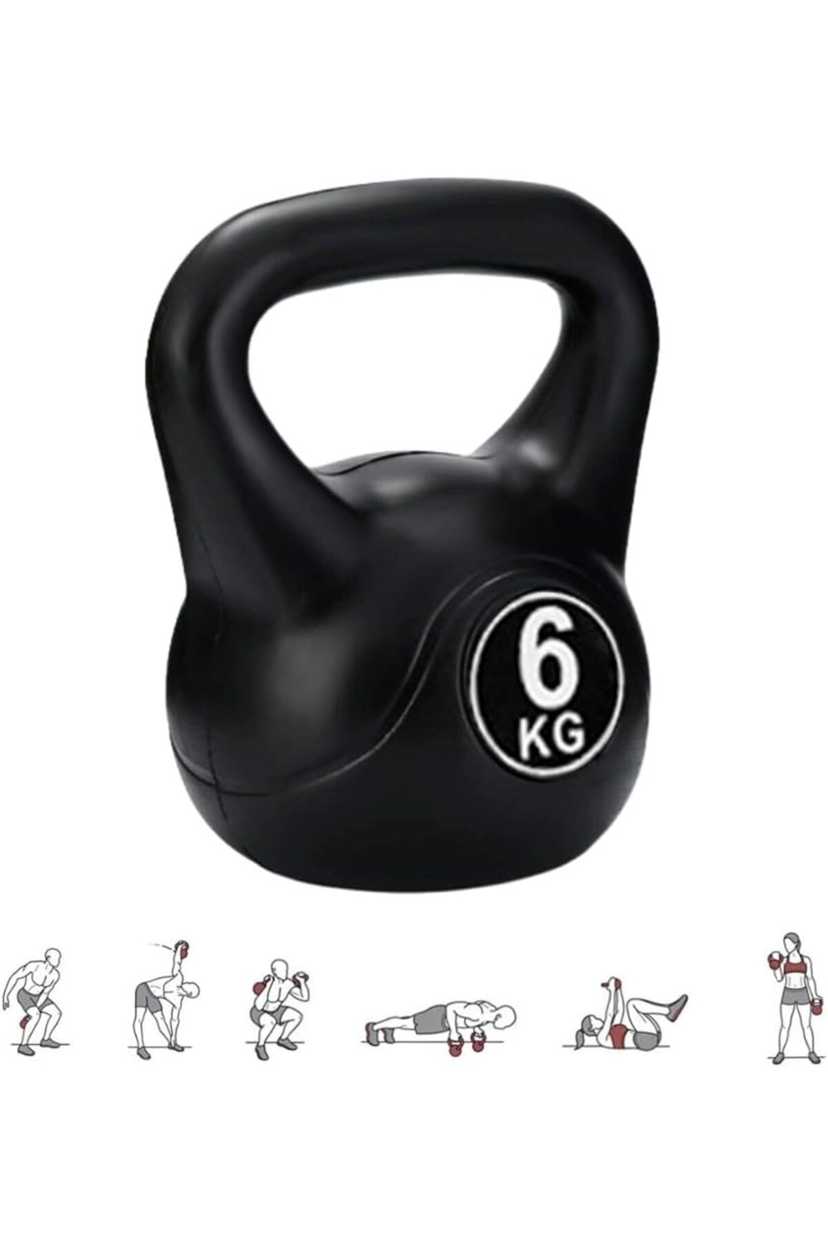 SLİPT CKSpor 6 Kg Kettlebell Çaydanlık Tipi Dambıl Ağırlık CKS202