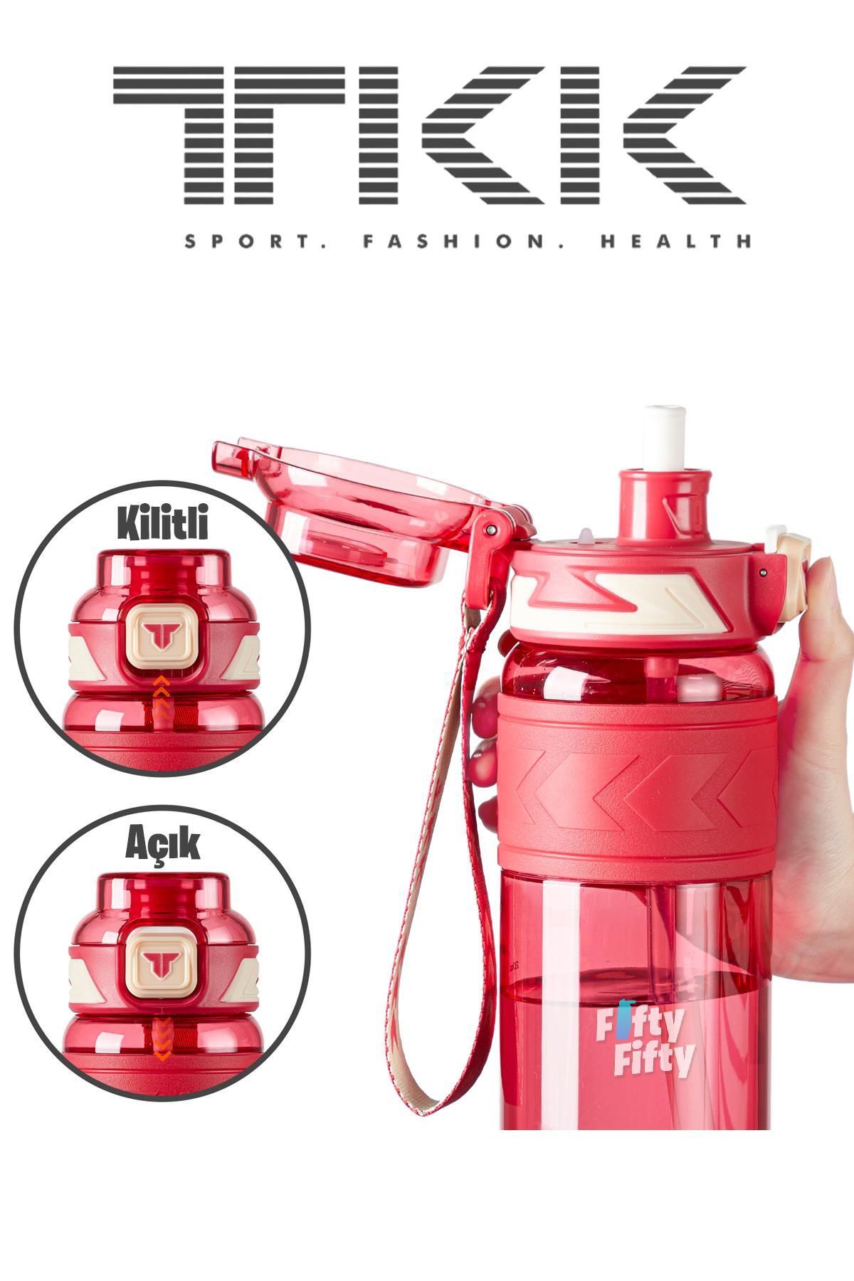 Vagonlife-TKK 1000 ML Dual Use Tritan Water Bottle with Straw/Comfortable Drinking Bpa Free with Carrying Strap FFTKK102 4