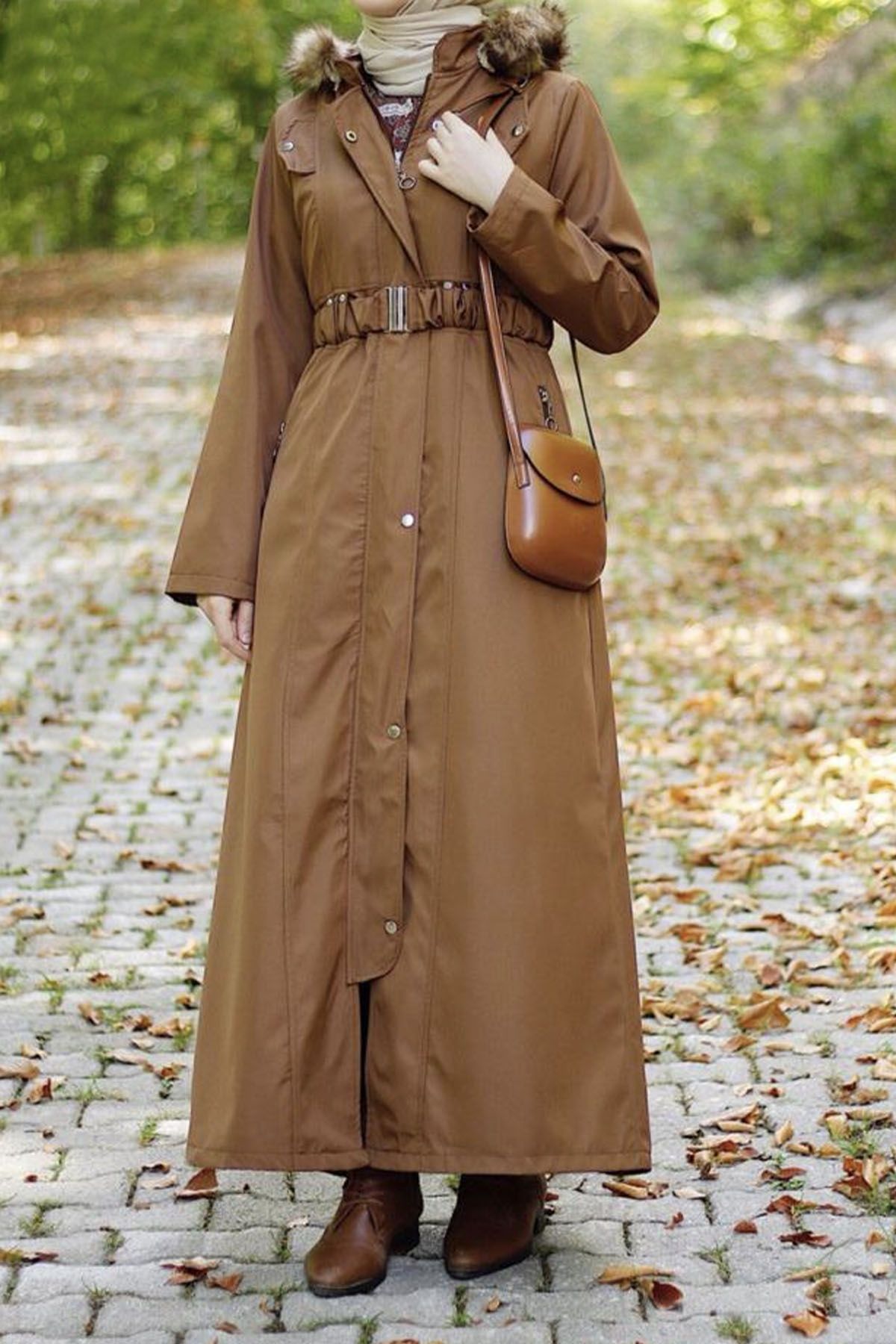 Long shop tan coat