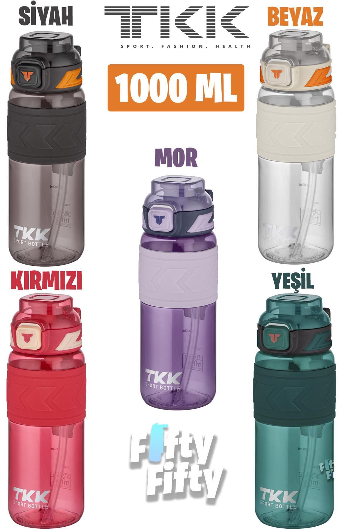 Vagonlife-TKK 1000 ML Dual Use Tritan Water Bottle with Straw/Comfortable Drinking Bpa Free with Carrying Strap FFTKK102 5