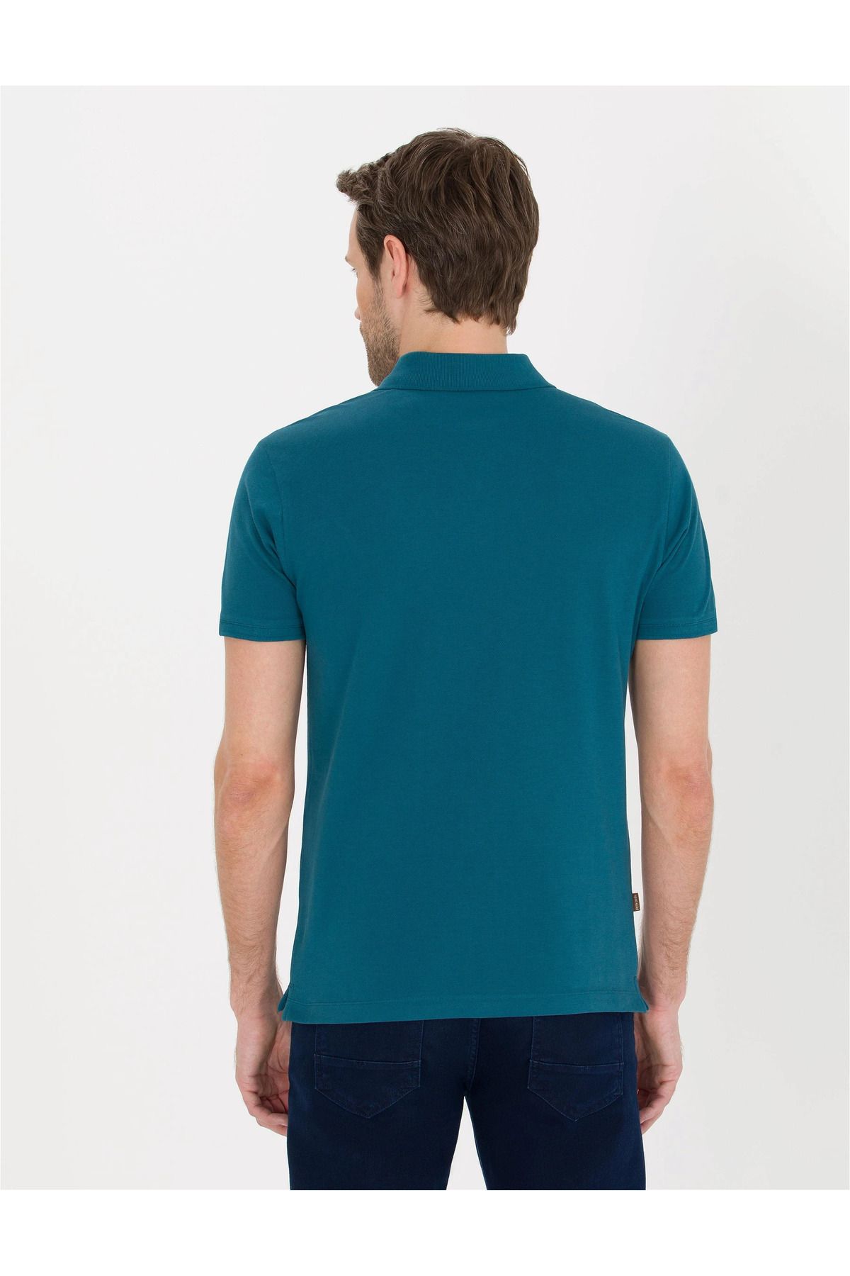 تی شرت یقه پولو سبز مردانه باریک مرسریز G021SZ011.000.1567290.VR054 Pierre Cardin