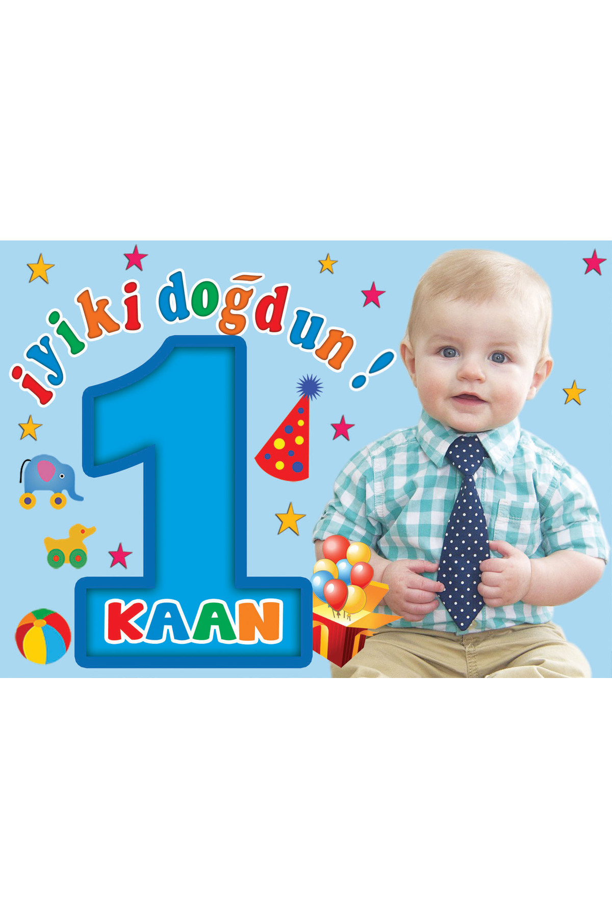 Sunligo Bir Yaş Fotoğraflı Doğum Günü Afişi 50 x 70 cm (Her yaş için hazırlanmaktadır)