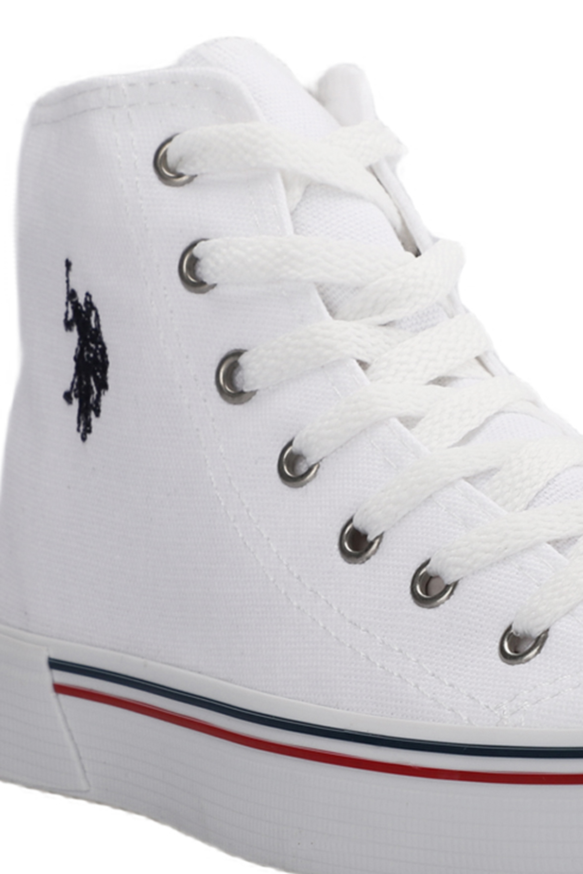 U.S. Polo Assn. یو اس پولو کفش ورزشی زنانه PENELOPE HIGH 3FX سفید اورجینال - تصویر 4