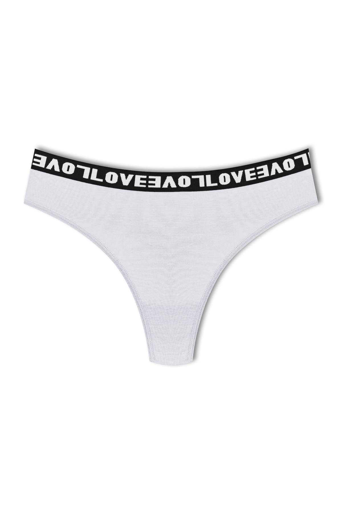 HNX-Cotton Lace Back LOVE Rubber Thong Women's Panties 5-Piece 3