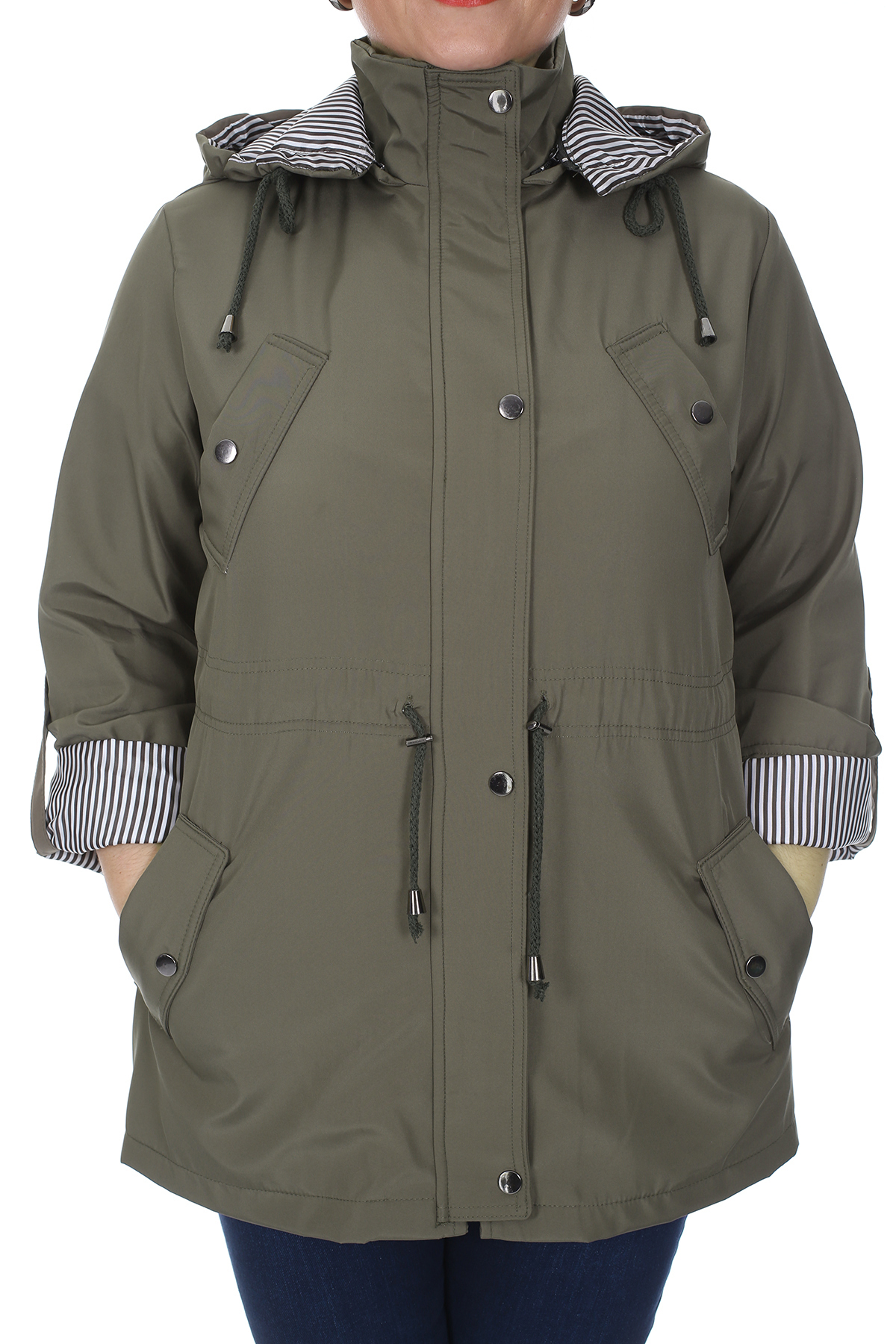 Brendon  Kadın Büyük Beden Mevsimlik Trençkot 595 - Görsel 5