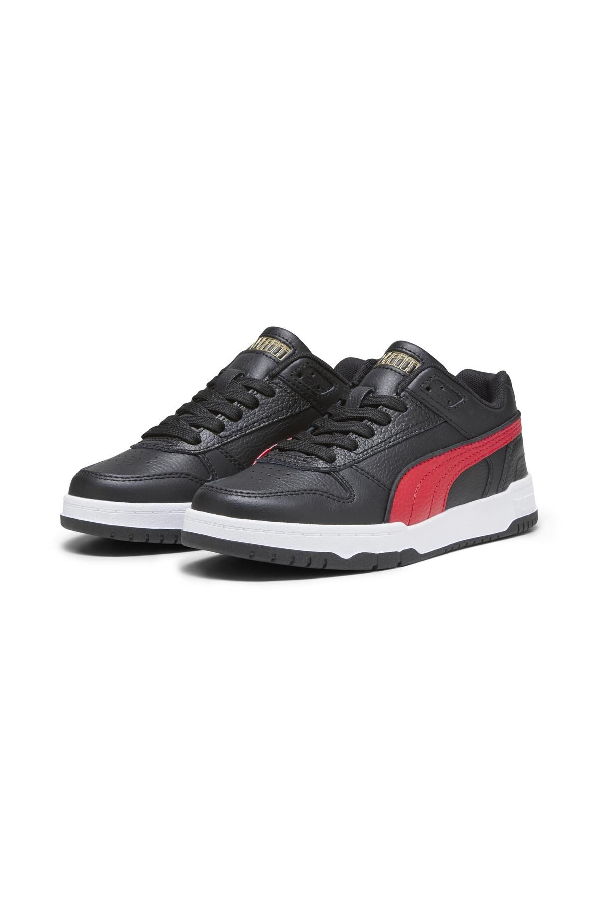 اسنیکر مشکی مردانه و زنانه بازی RBD LOW JR سیاه سفید برای همه زمان ها Puma