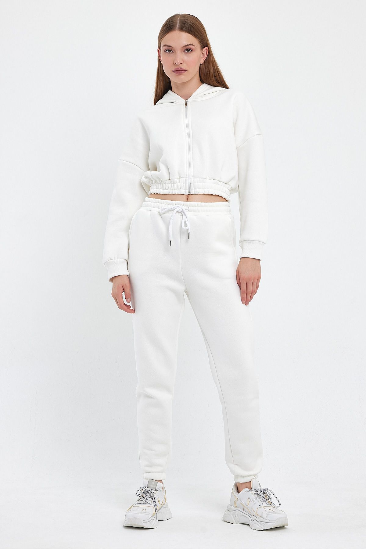 GHY FASH ON Sweatsuit set White Oversize Trendyol