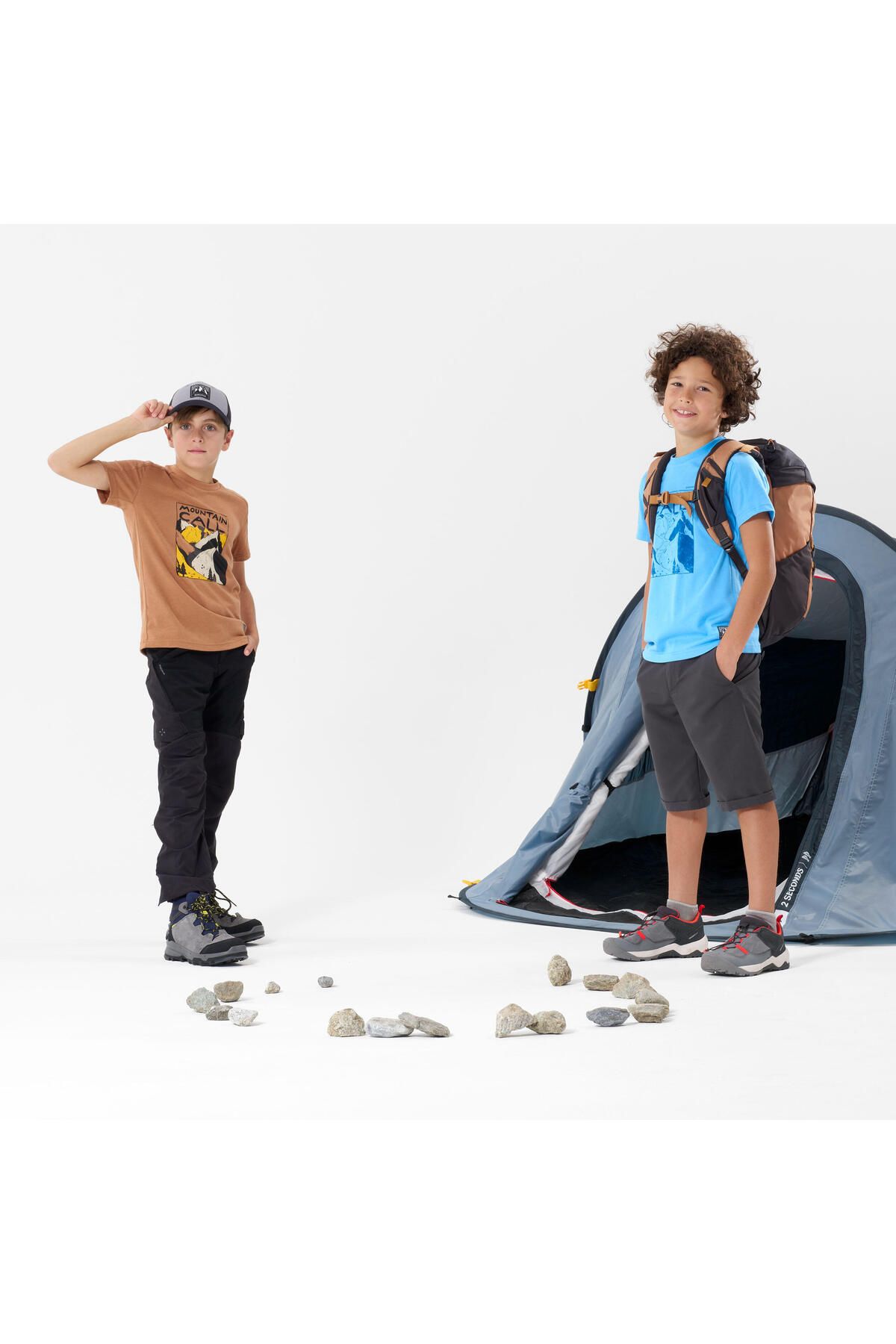 Decathlon تیشرت بچگانه Quechua MH100 آبی اصل