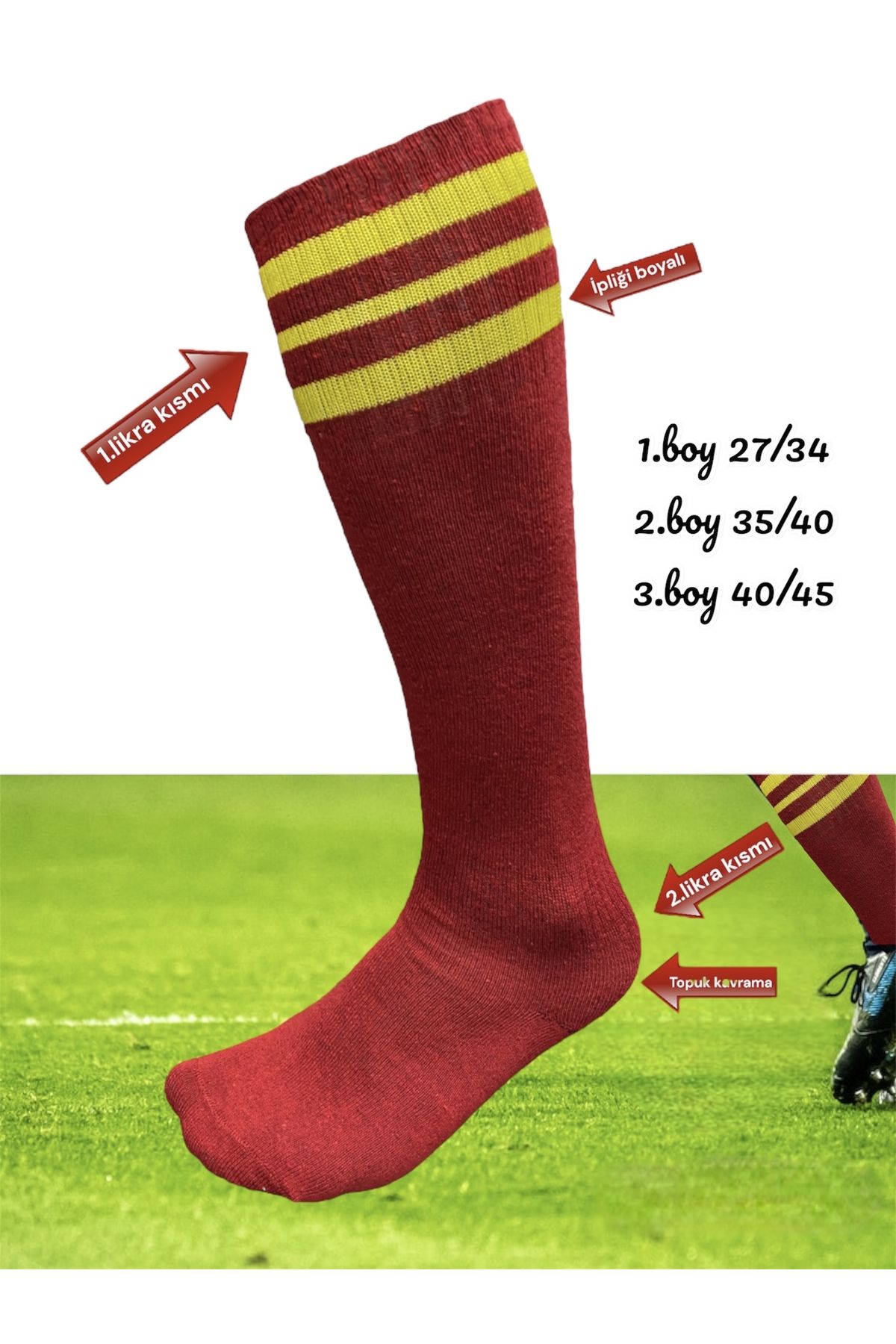 Suq giyim Șosete Fotbal Jambiere Echipa Șosete Colorate Masculin - 31–34