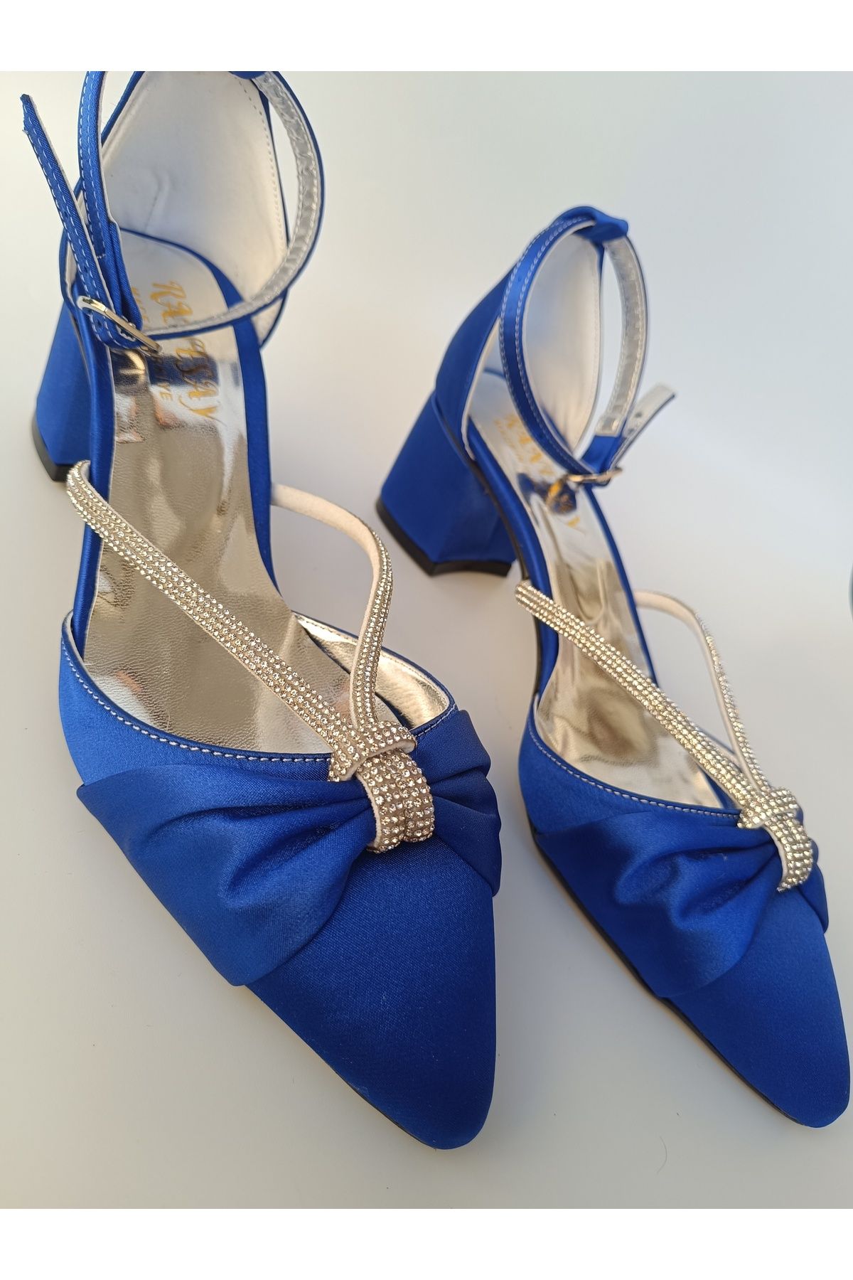 Cobalt blue store satin shoes