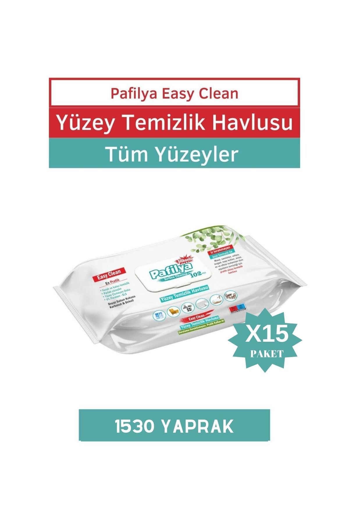 Easy Clean Yüzey Temizlik Havlusu 15x102 (1530 Yaprak)