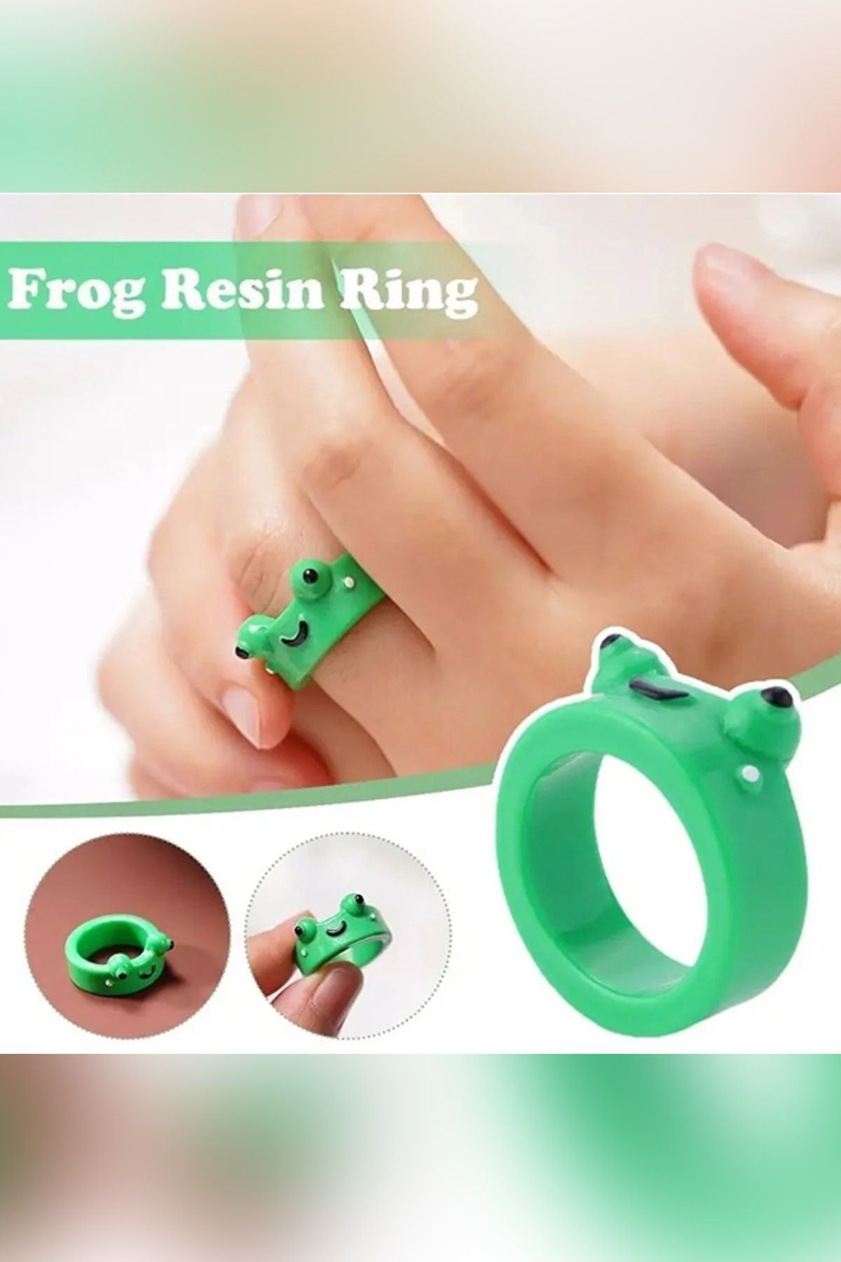The Collection Frog Ring Trend Plastic Frog Ring Inner diameter