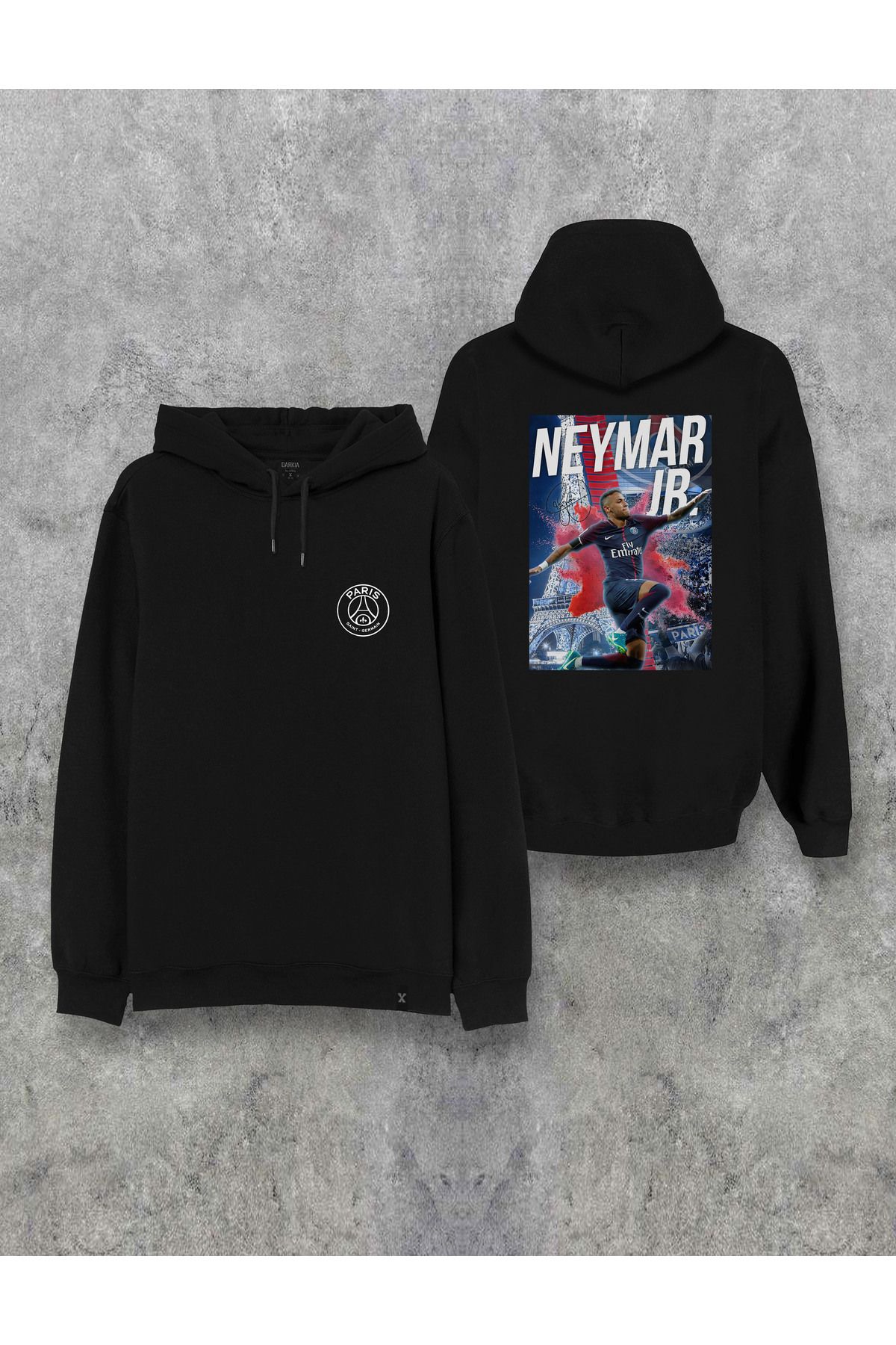 Darkia Neymar JR 10 Forma Ozel Tasar m Bask l Kap onlu Unisex Sweatshirt Hoodie Fiyat Yorumlar Trendyol