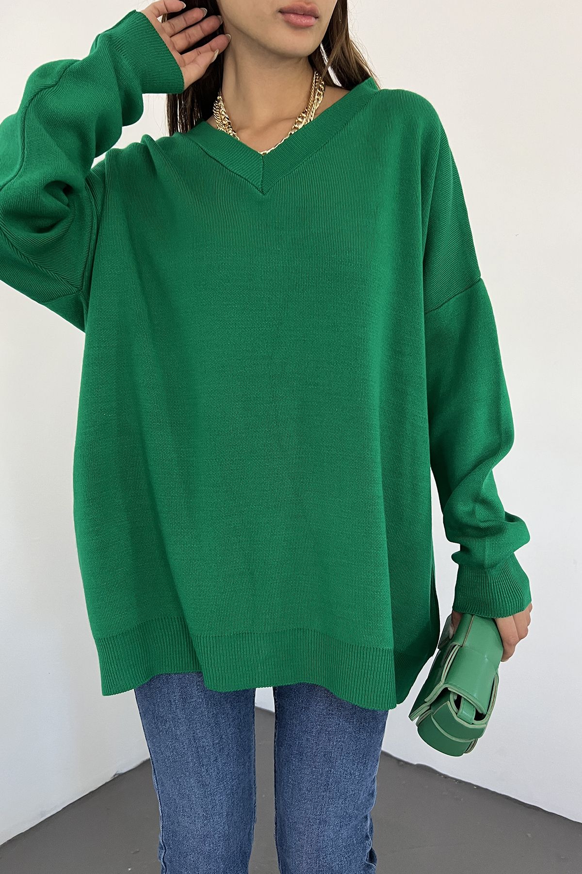 Dark green sweater on sale women's