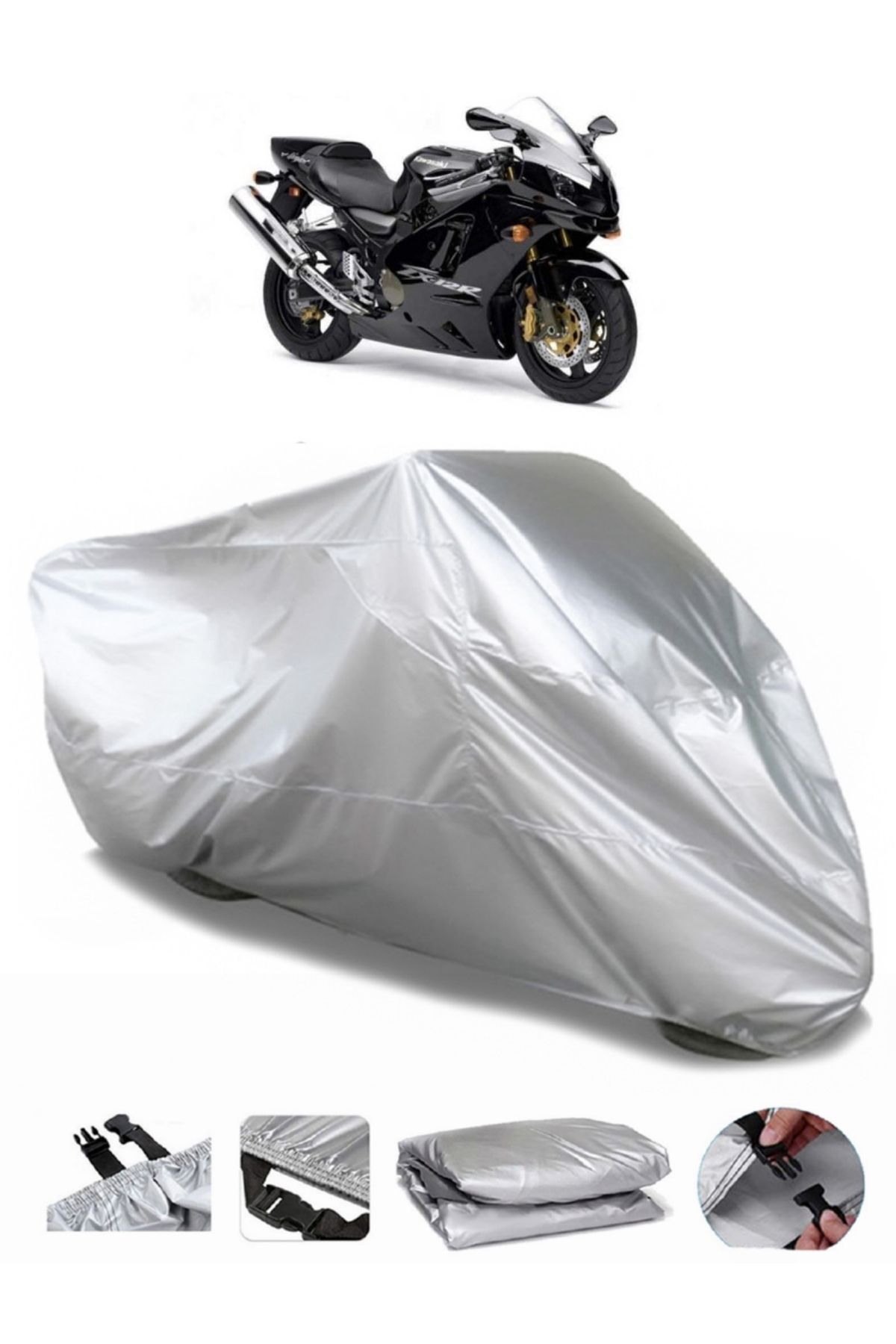 AutoEN Kawasaki ZX 12 R Motorcycle Cover Luxury Quality Thick High