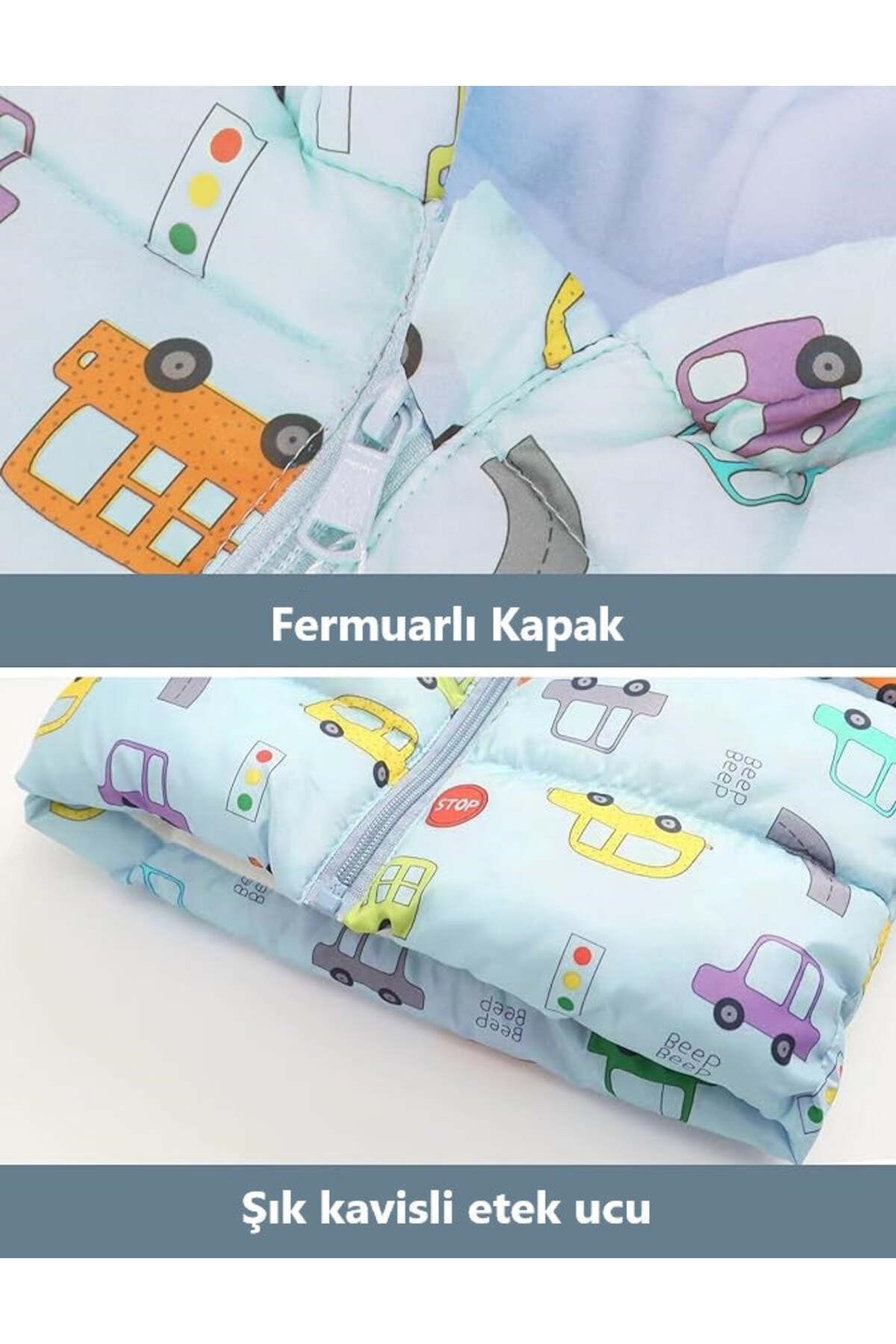 naynes Bebekler için Kışlık Montlar, Erkek ve Kız, Kapşonlu Polar Ceket (100 cm-3 Yaş / Açık Mavi) fotoğrafı 7 (önizleme)