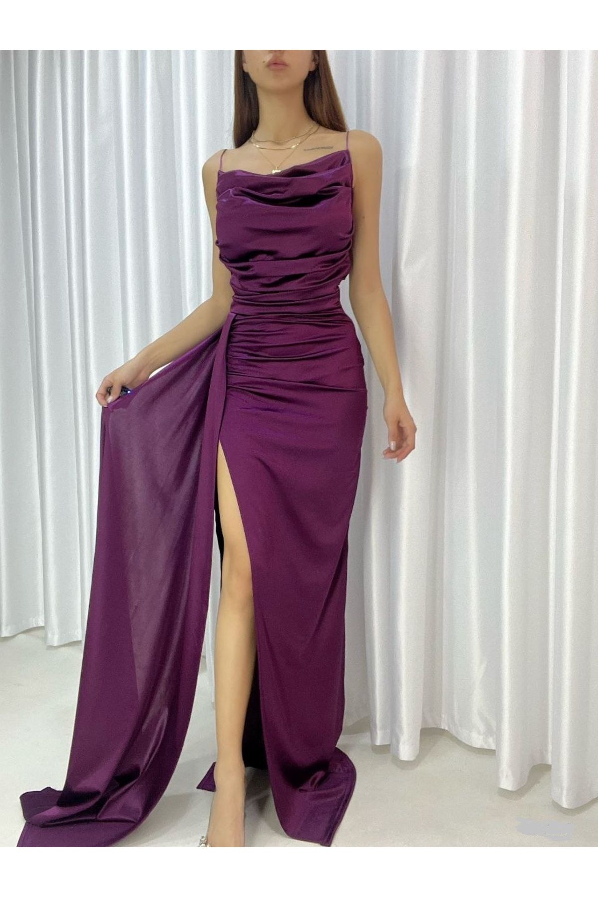 Deep plum online color dress