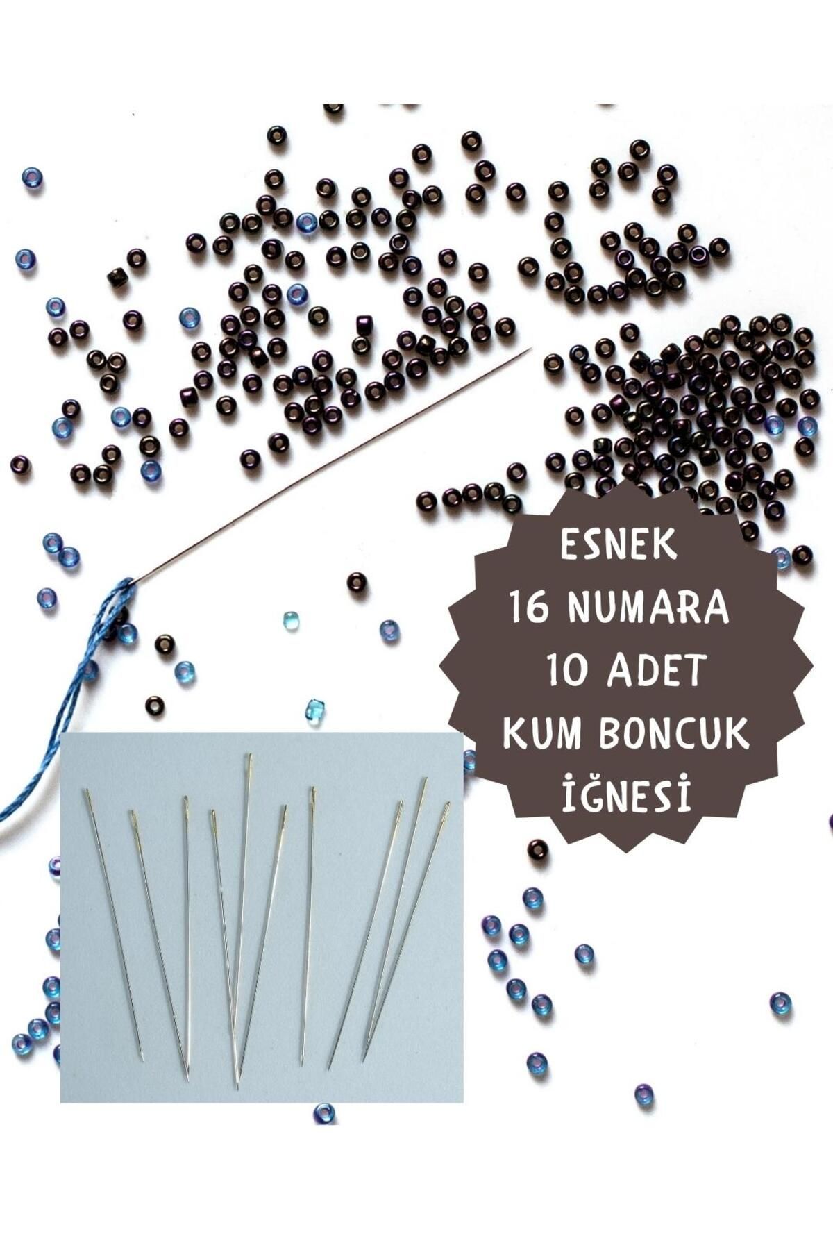 16 Numara 10 Adet Miyuki Peyote, Tuğla Tekniği ve Tezgah için Esnek Yumuşak İğne Kum Boncuk İğnesi