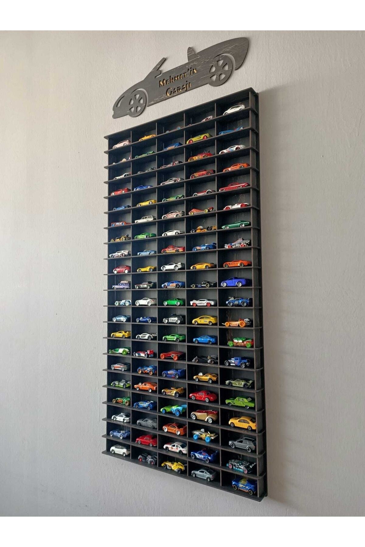CrDesign 1/64 Ahşap Dekoratif Araba Rafı Dikey 100'lü (eskitme Siyah) fotoğrafı 5 (önizleme)