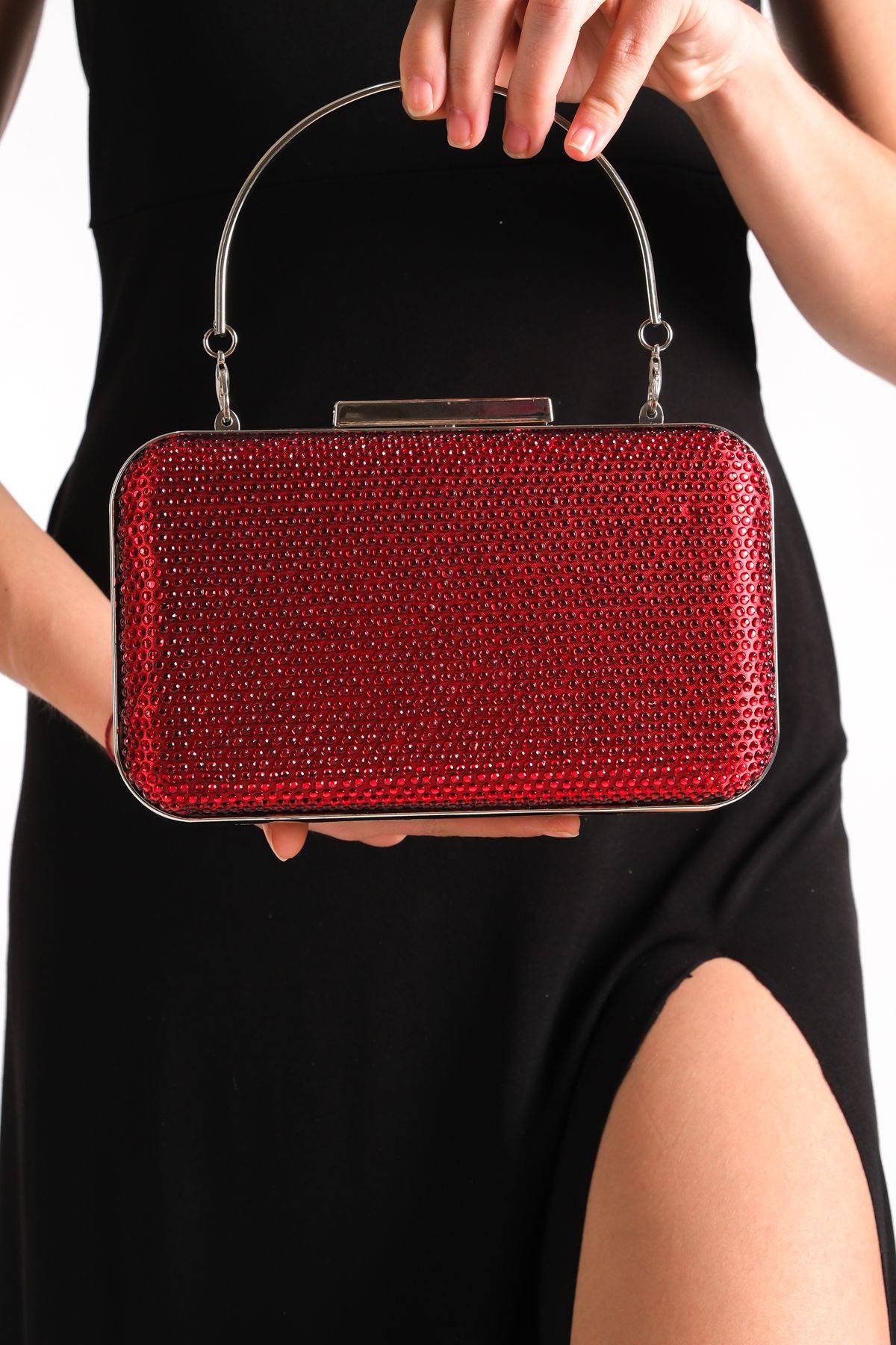 BAKG Y Evening Bag Red Plain Trendyol