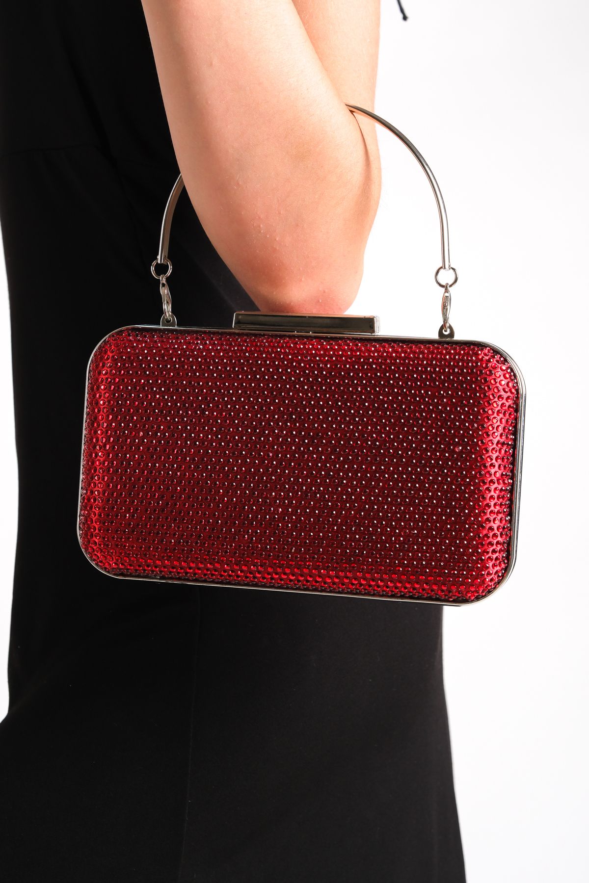 BAKG Y Evening Bag Red Plain Trendyol