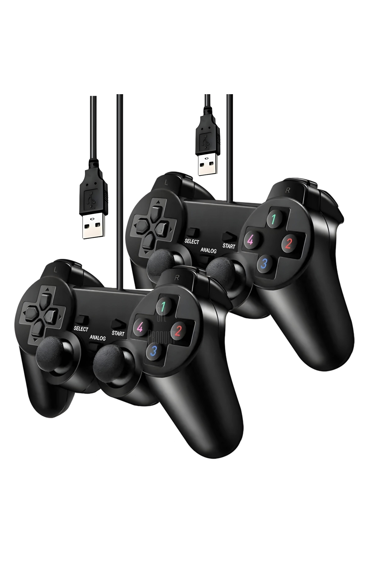 SFL Product Titreşimli Usb Kablolu 2 Adet Joystick Gamepad Oyun Kolu Pc ...